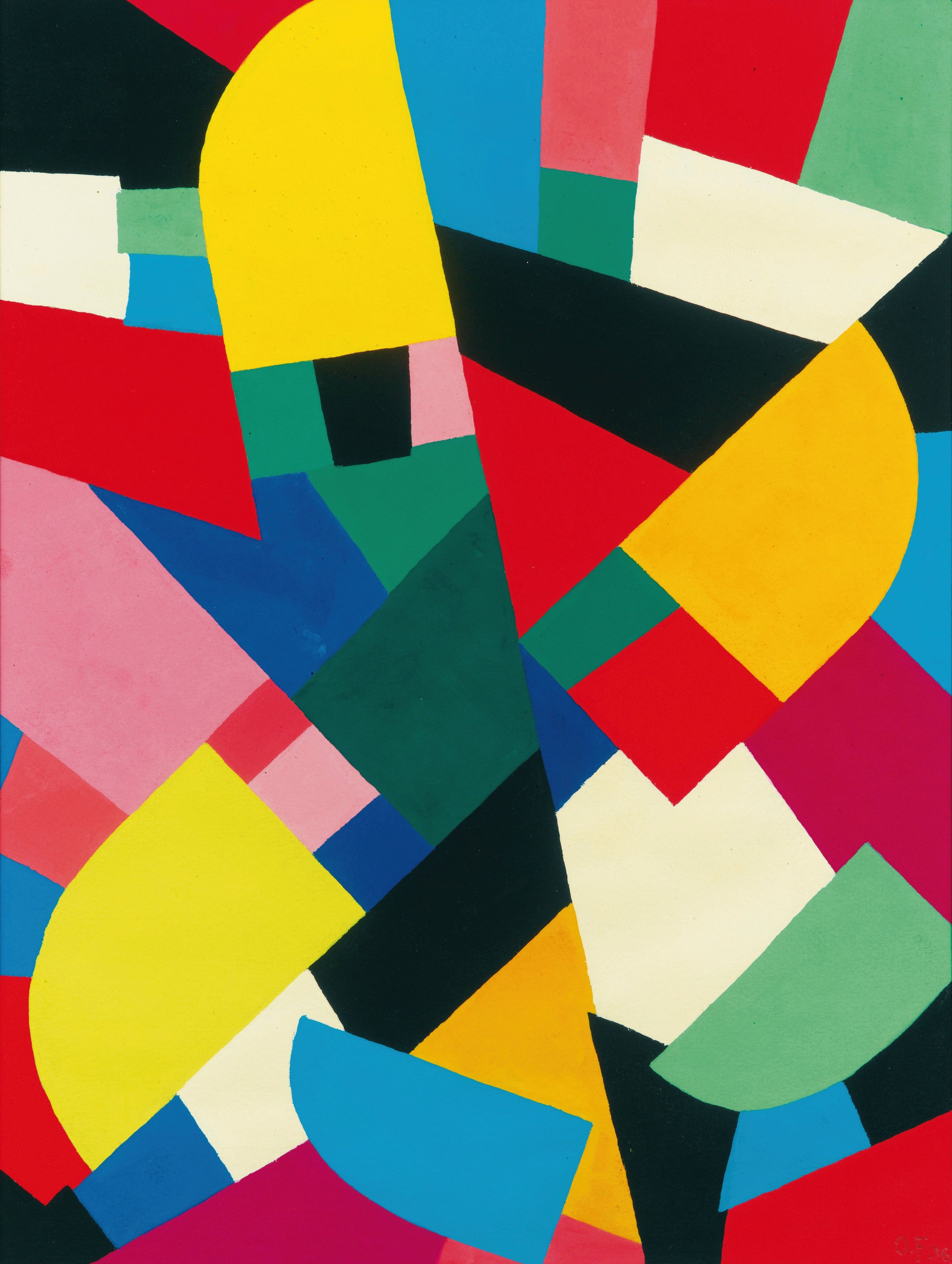 Otto Freundlich — Sans titre (1936) | Colourful Abstract Mosaic Fine Art Print