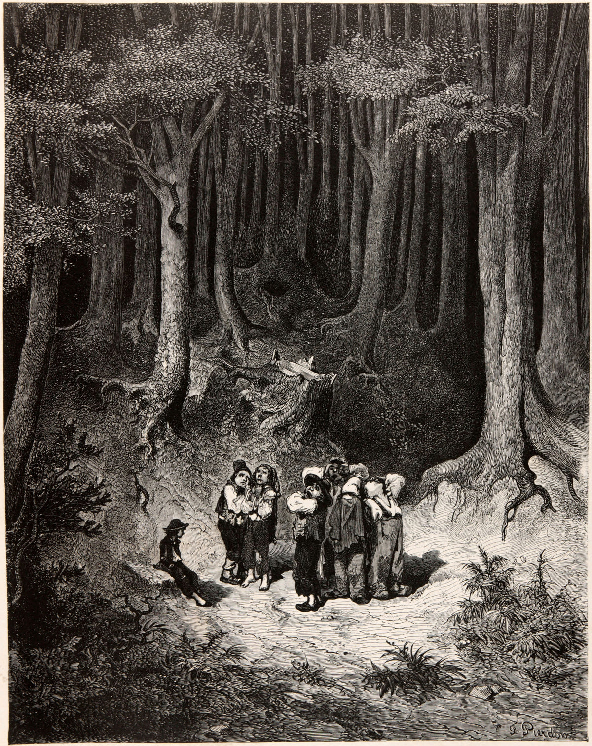 Gustave Doré — Tom Thumb: Lost in the Forest | Fairy Tale Illustration Print