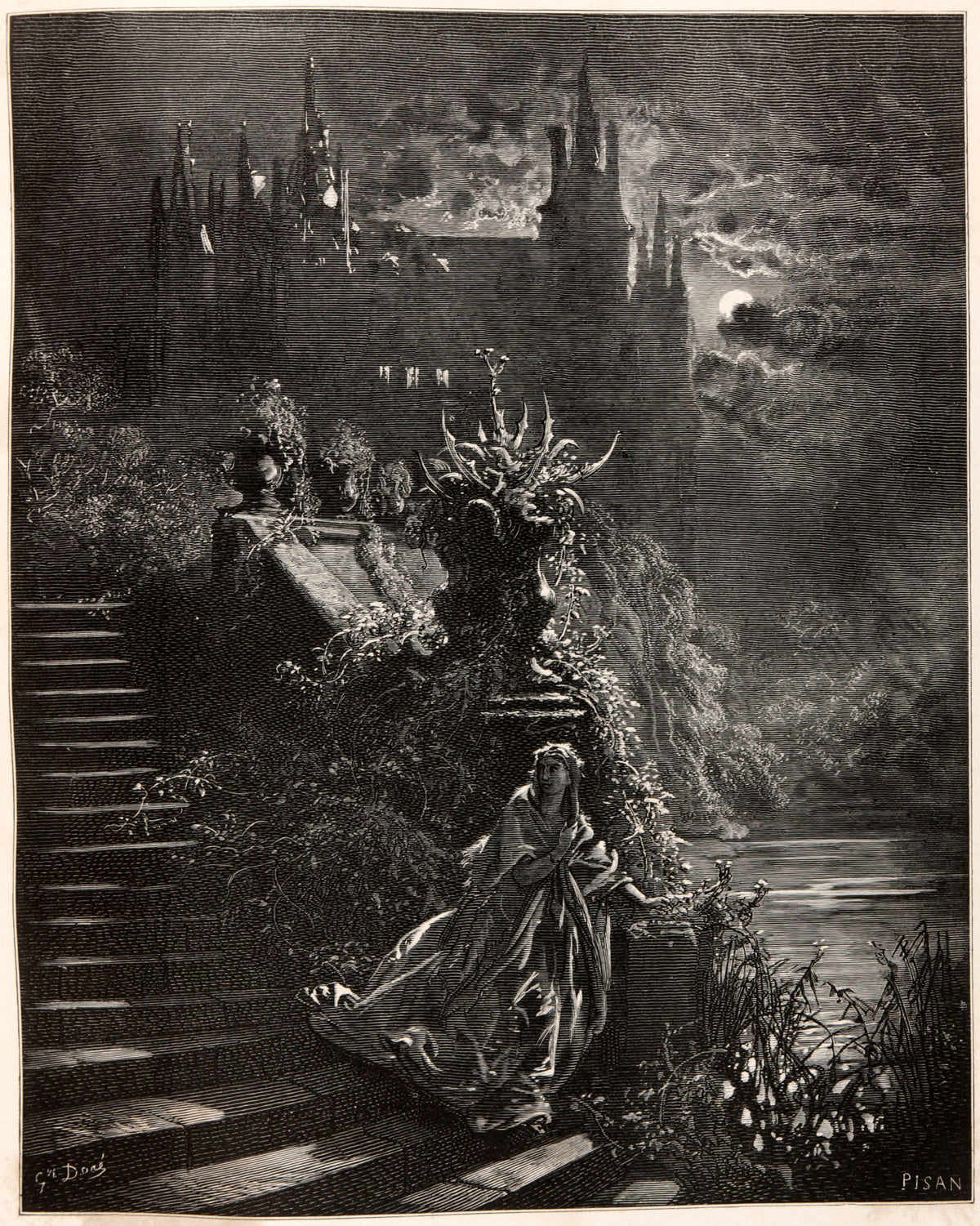 Gustave Doré — Donkey Skin: The Princess on the Palace Steps | Fairy Tale Illustration Print