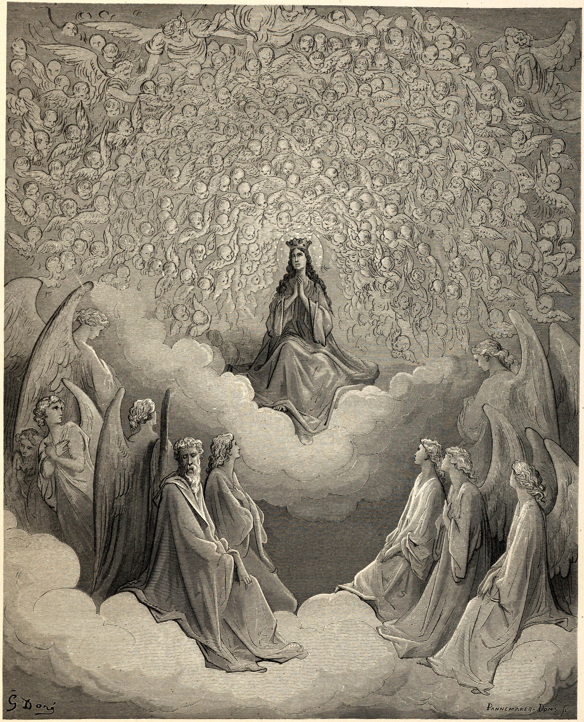 Gustave Doré — Paradiso, Canto XXXI: Beatrice Enthroned in the Rose | Dante Illustration Print