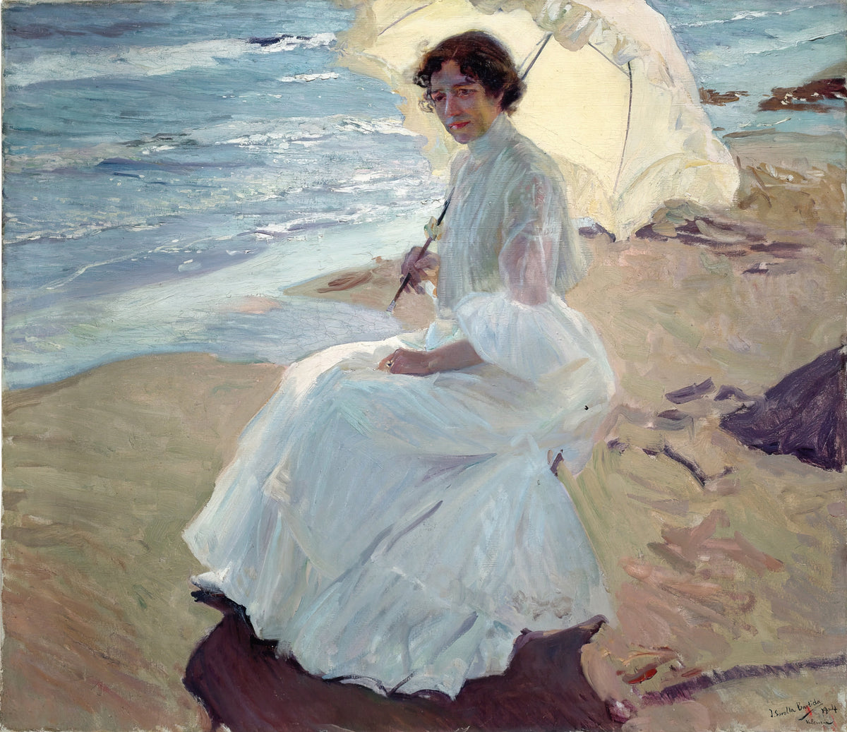 Joaquín Sorolla — Clotilde on the Beach | Fine Art Print