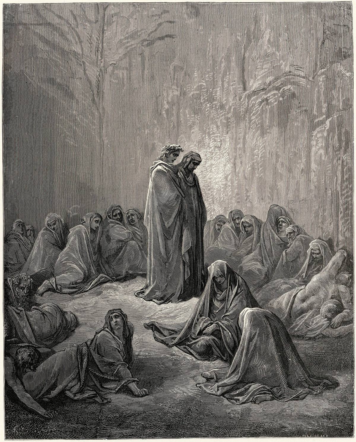 Gustave Doré — Purgatorio, Canto XIII: The Envious with Sewn Eyes | Dante Illustration Print