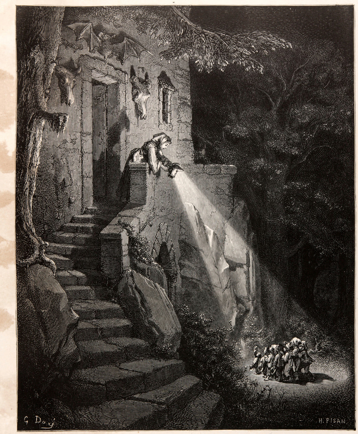 Gustave Doré — Tom Thumb: At the Ogre's Door | Fairy Tale Illustration Print