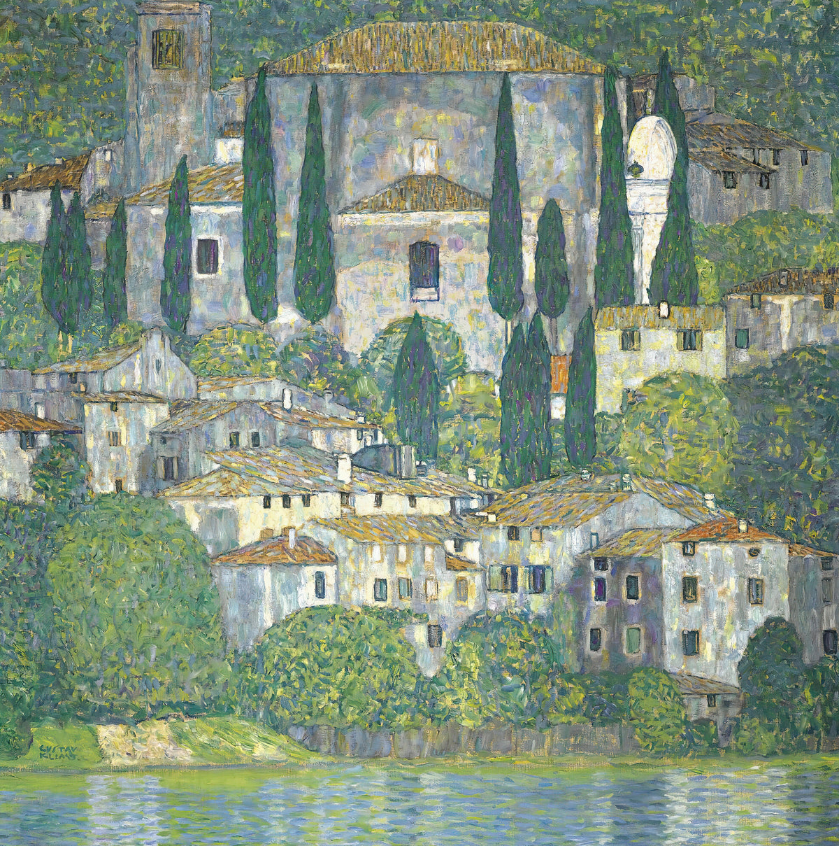Gustav Klimt — Church in Cassone (Landscape with Cypresses) | Fine Art Print