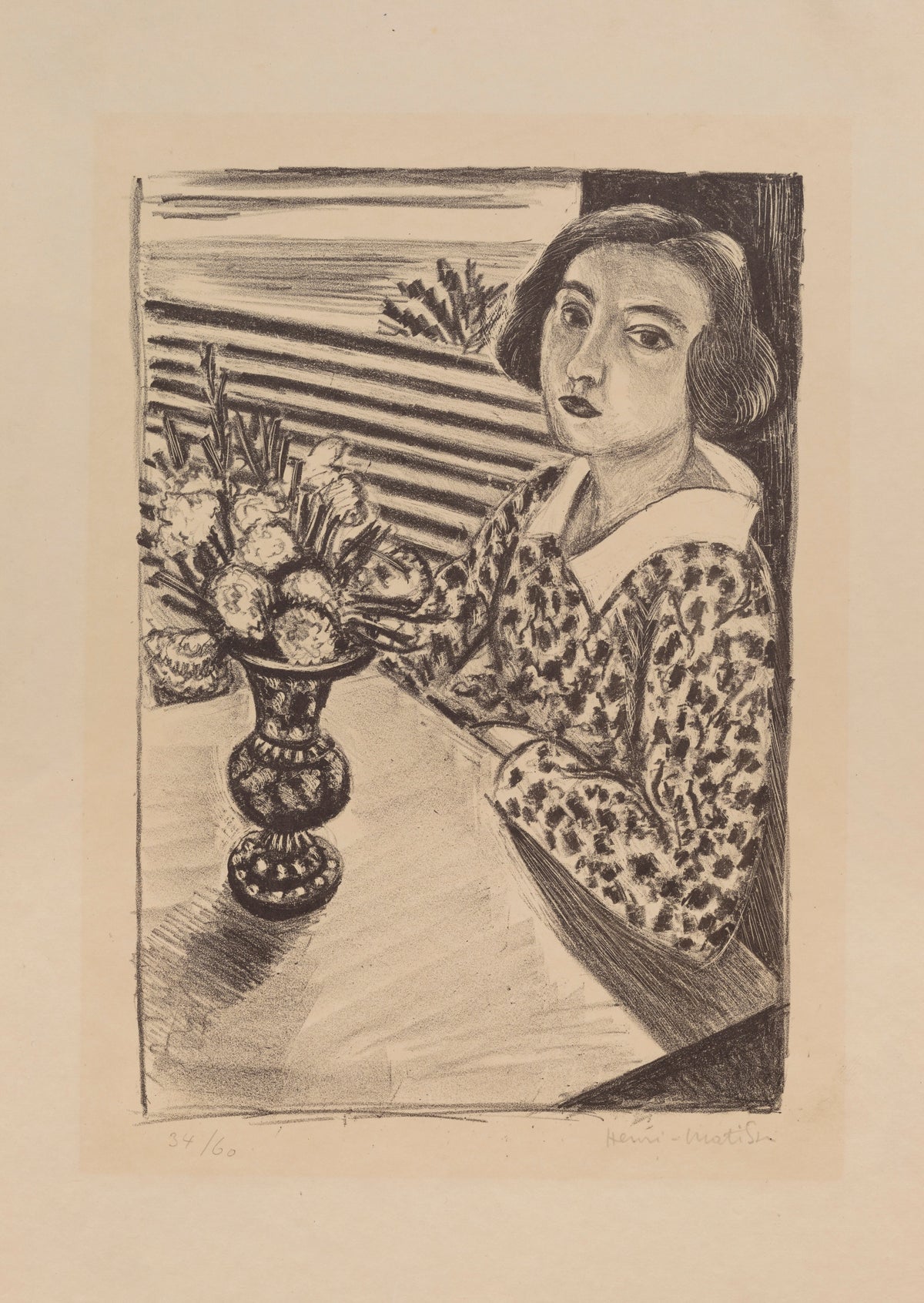 Henri Matisse — Seated Young Girl with a Bouquet of Flowers | Fine Art Print