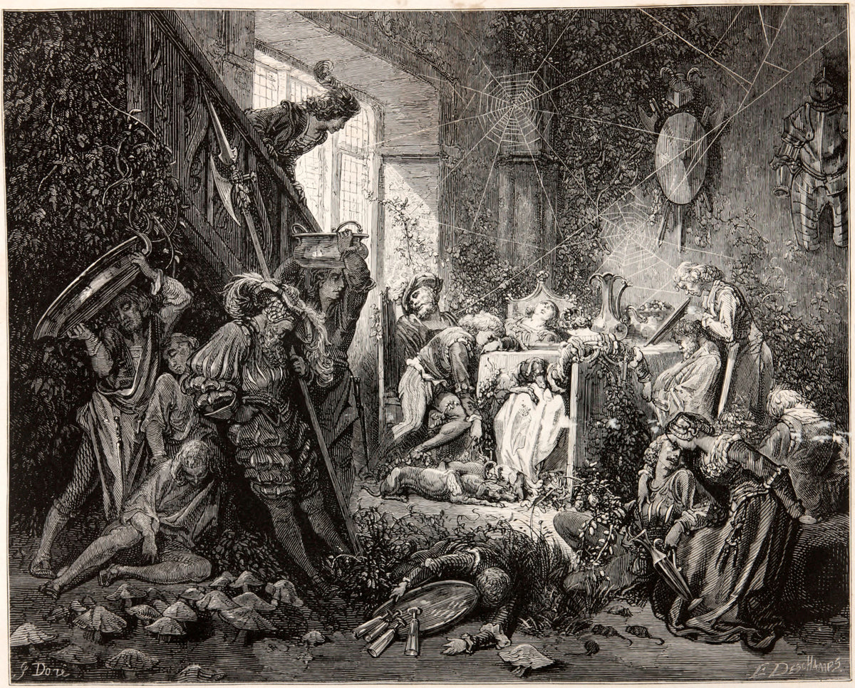 Gustave Doré — Sleeping Beauty: The Sleeping Court | Fairy Tale Illustration Print