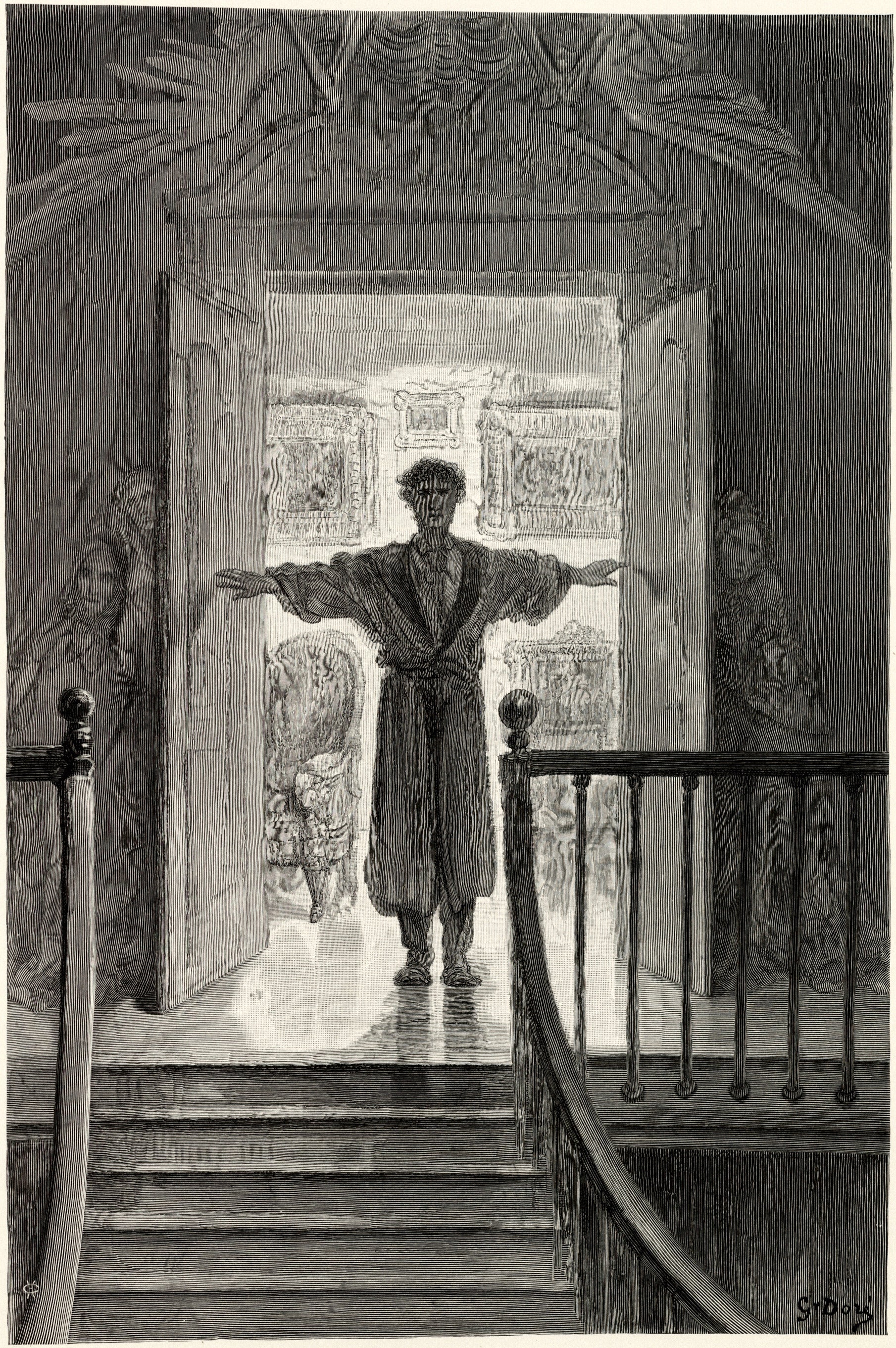 Gustave Doré — Darkness there, and nothing more | Gothic Illustration Print
