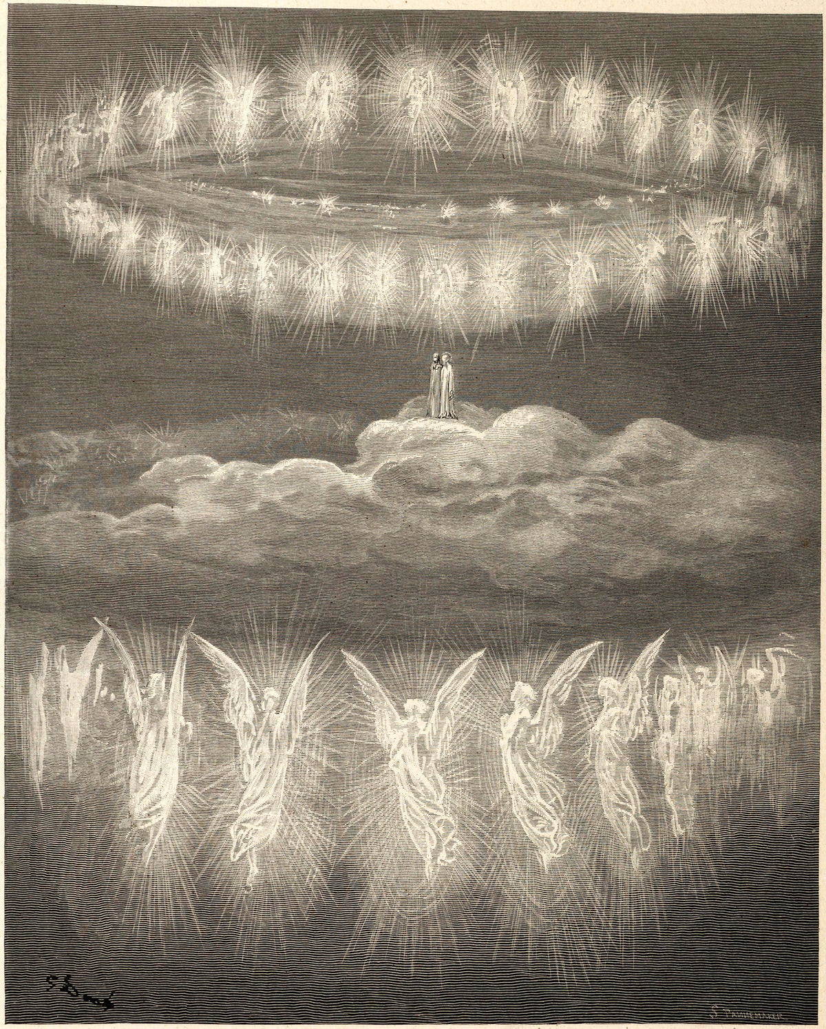 Gustave Doré — Paradiso, Canto XII: The Two Garlands of the Blessed | Dante Illustration Print