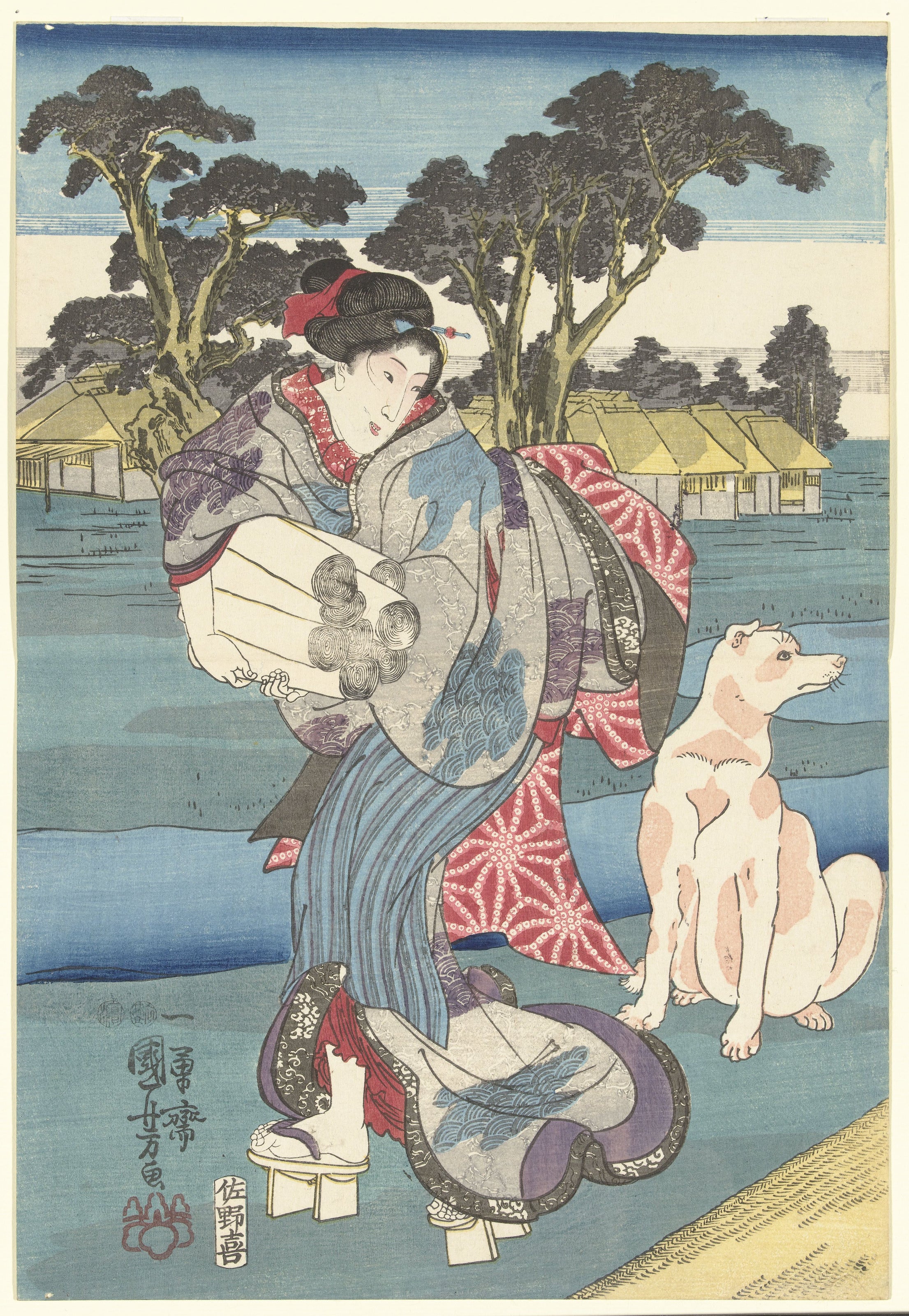 Utagawa Kuniyoshi — The Toi Tama River in Settsu Province | Japanese Woodblock Print (Ukiyo-e)