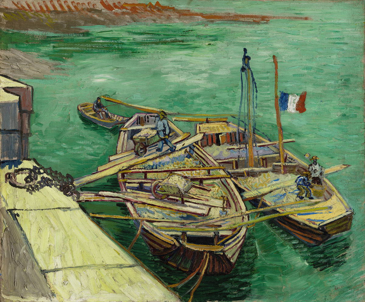 Vincent van Gogh — Quay with Men Unloading Sand Barges | Fine Art Print