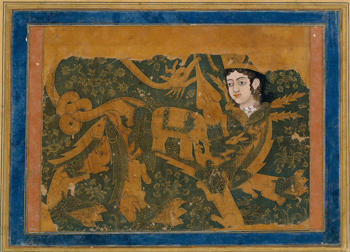 Persian Miniature — The Fabulous Creature Buraq | Persian Miniature Art Print