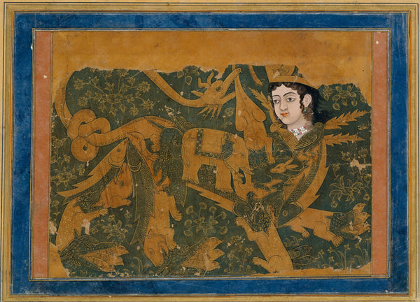 Persian Miniature — The Fabulous Creature Buraq | Persian Miniature Art Print