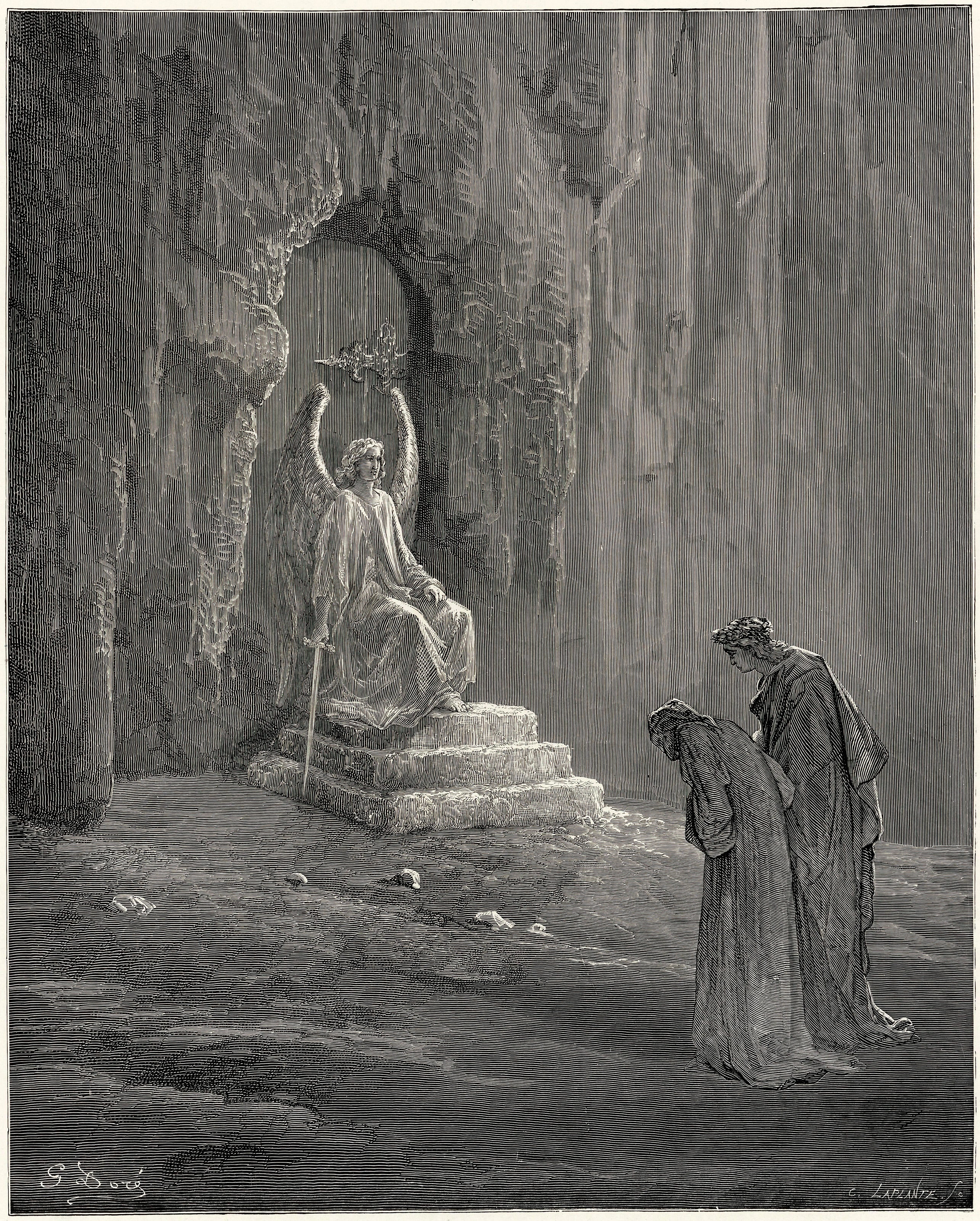 Gustave Doré — Purgatorio, Canto IX: The Angel at the Gate | Dante Illustration Print