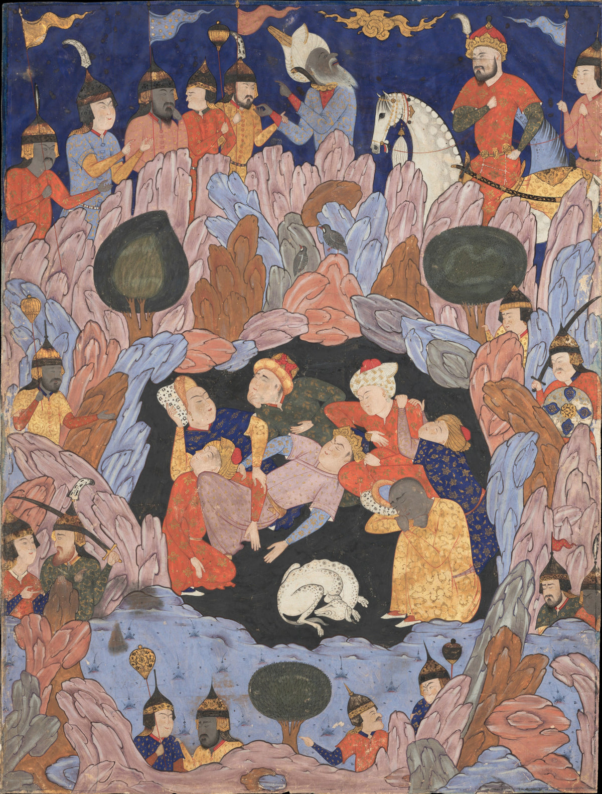 Persian Miniature — The Seven Sleepers of Ephesus | Persian Miniature Art Print