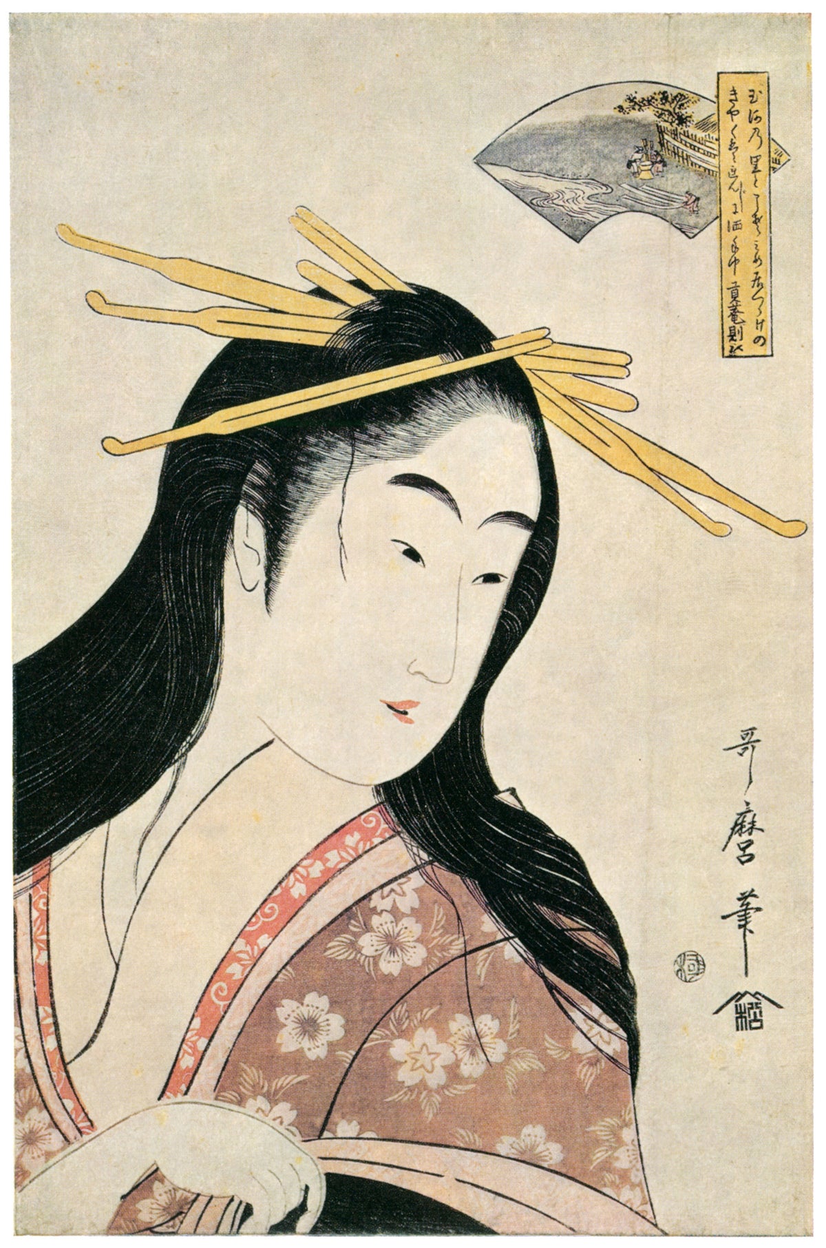 Kitagawa Utamaro — Chofu Jewel River, from Six Jewel Rivers | Japanese Woodblock Print (Ukiyo-e)