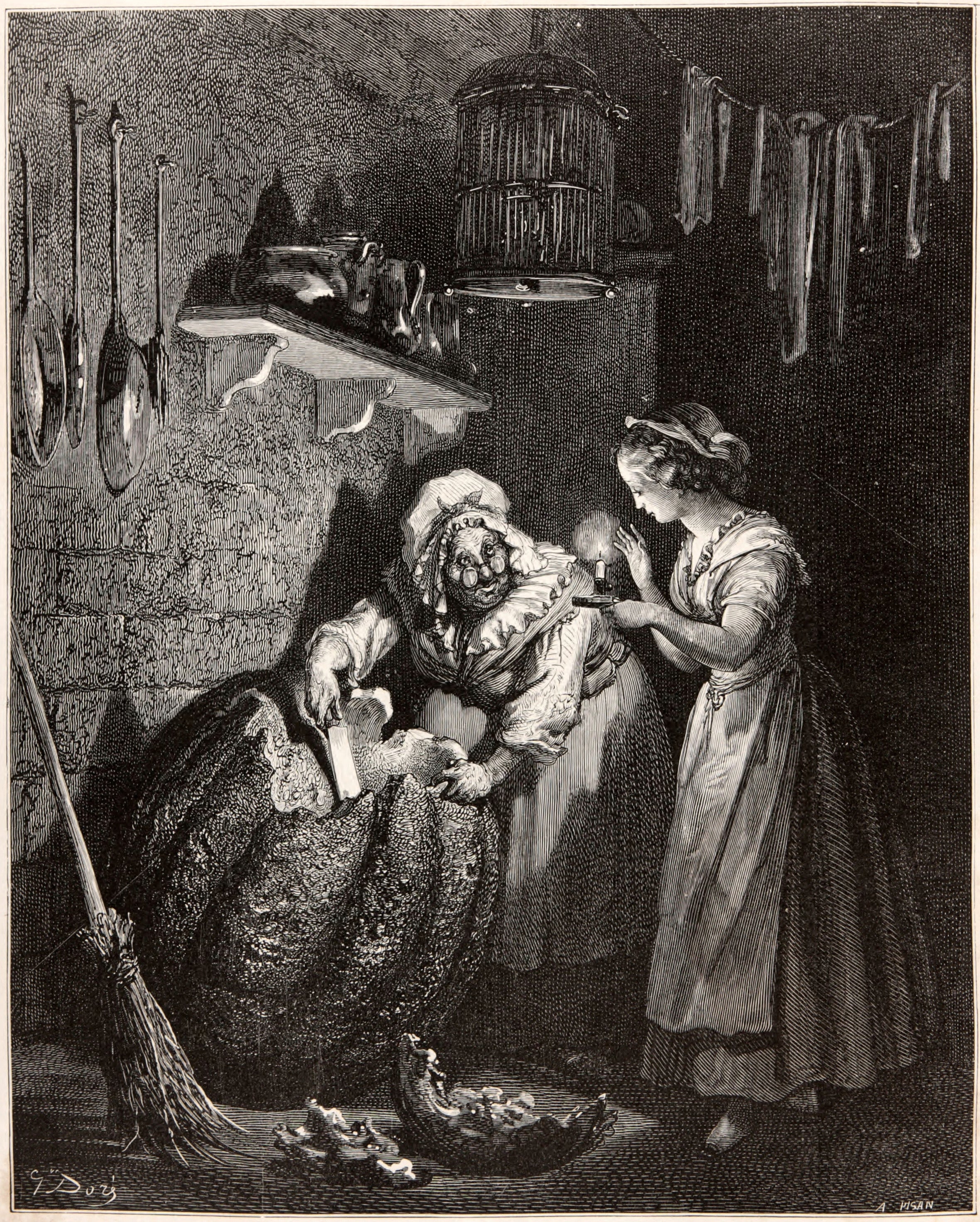 Gustave Doré — Cinderella: The Fairy Godmother | Fairy Tale Illustration Print