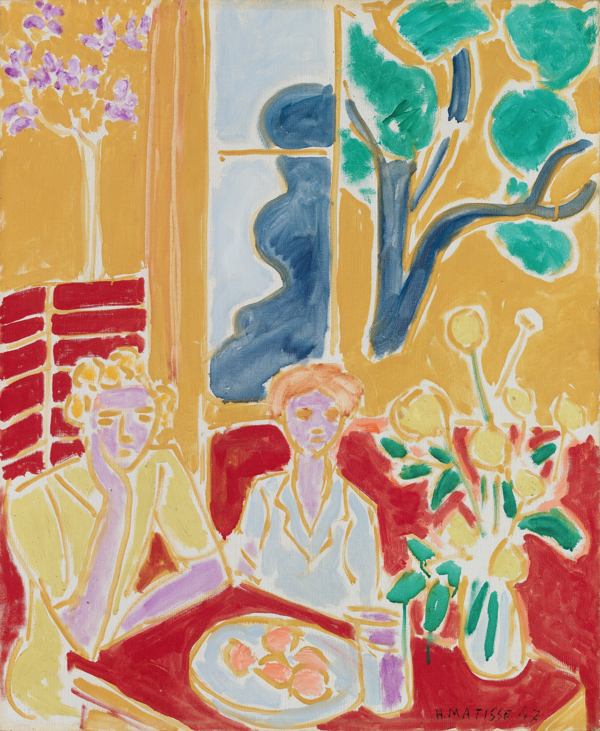 Henri Matisse — Two Girls, Yellow and Red Background | Fine Art Print