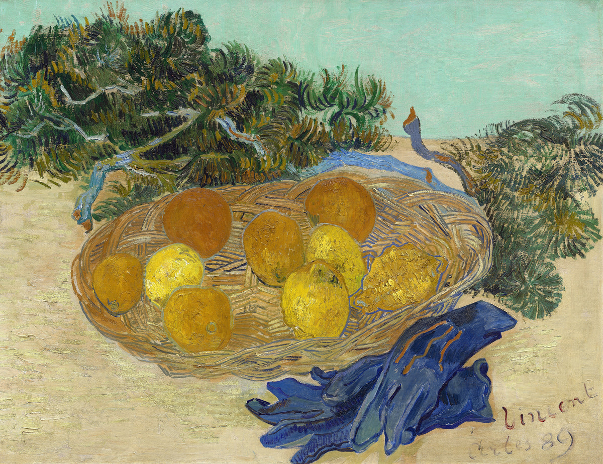 Vincent van Gogh — Still Life of Oranges and Lemons with Blue Gloves | Fine Art Print