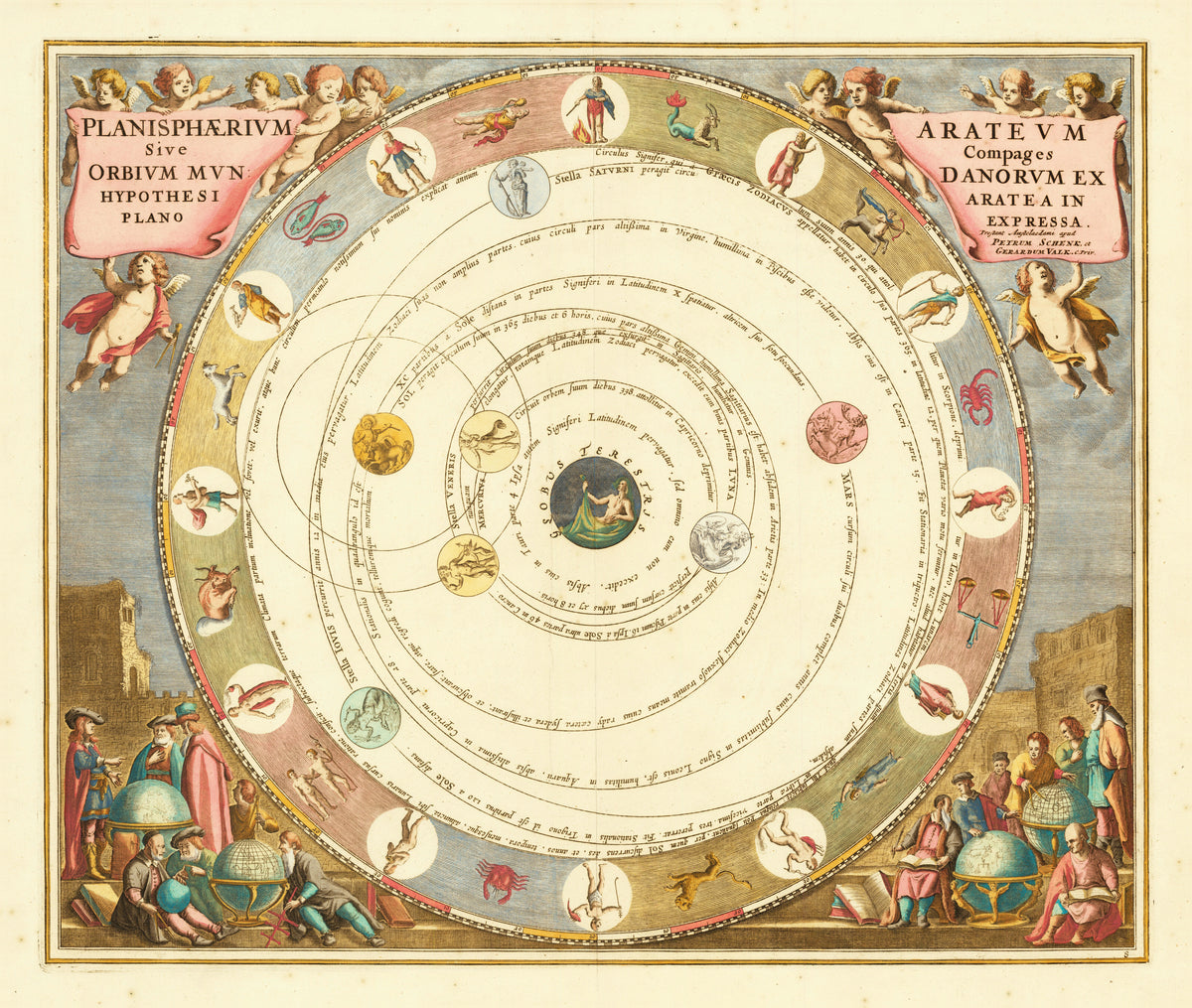 Andreas Cellarius — The Planisphere of Aratus (Plate 8, Azure Colouring) | Celestial Map Print