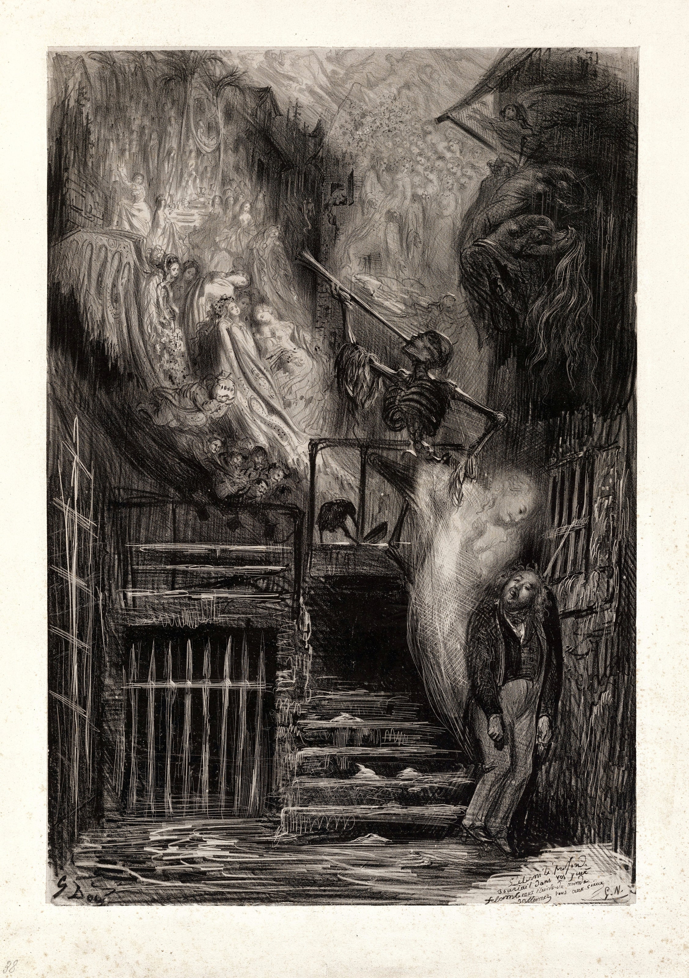 Gustave Doré — Street of the Old Lantern (Death of Gérard de Nerval) | Lithograph Print