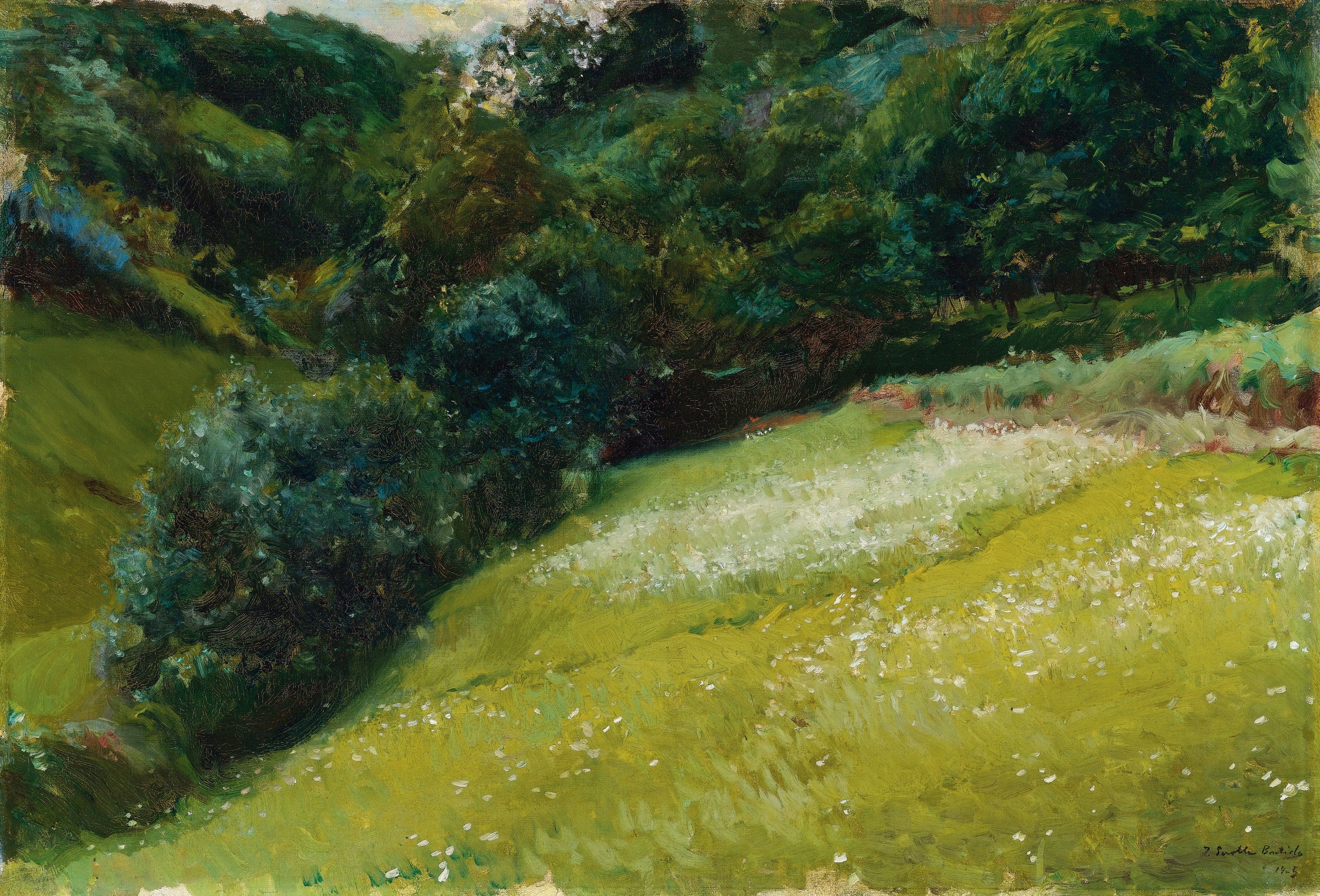 Joaquín Sorolla — Field in Asturias, San Esteban de Pravia | Fine Art Print
