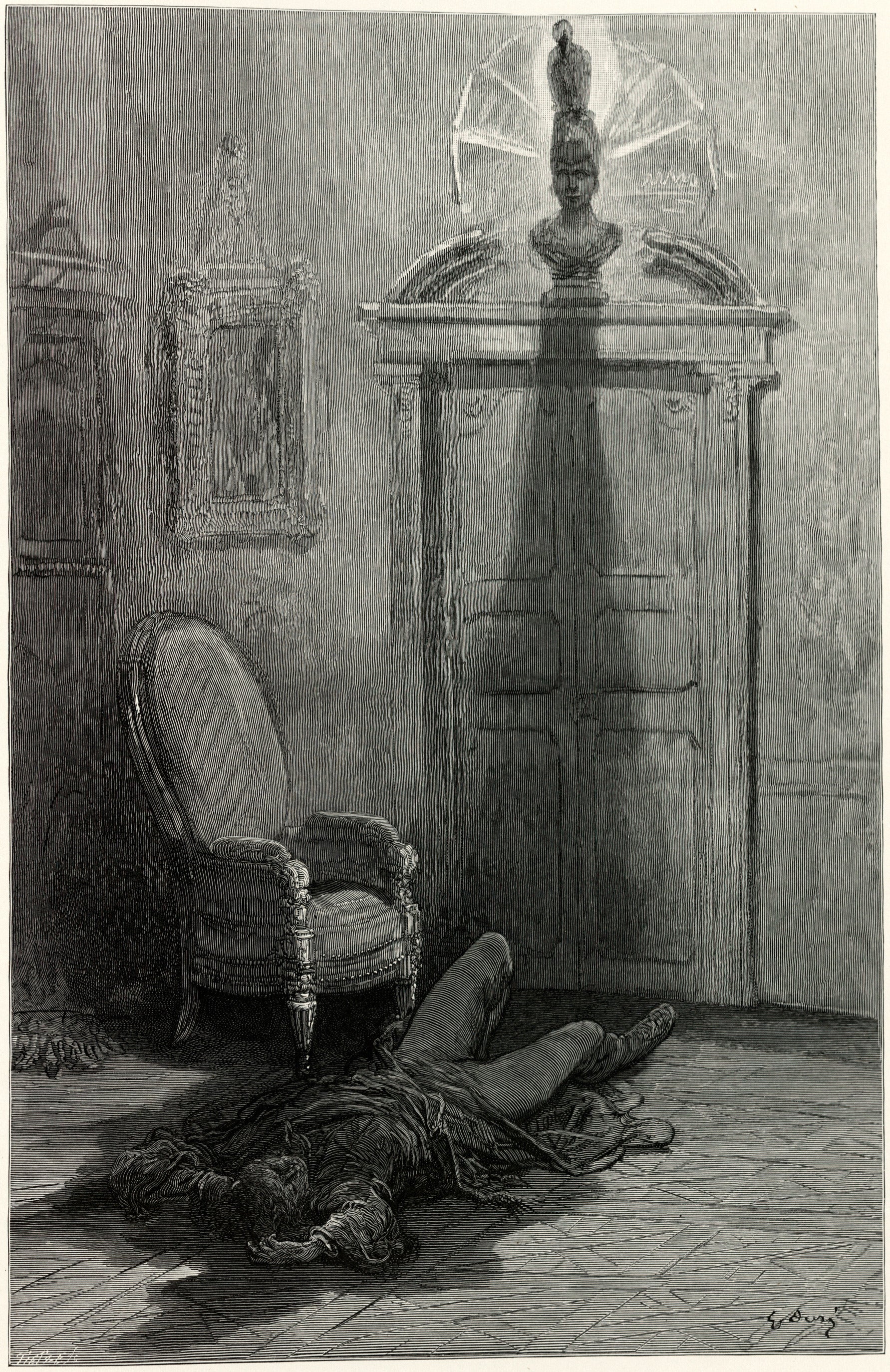 Gustave Doré — Shall be lifted — nevermore! | Gothic Illustration Print