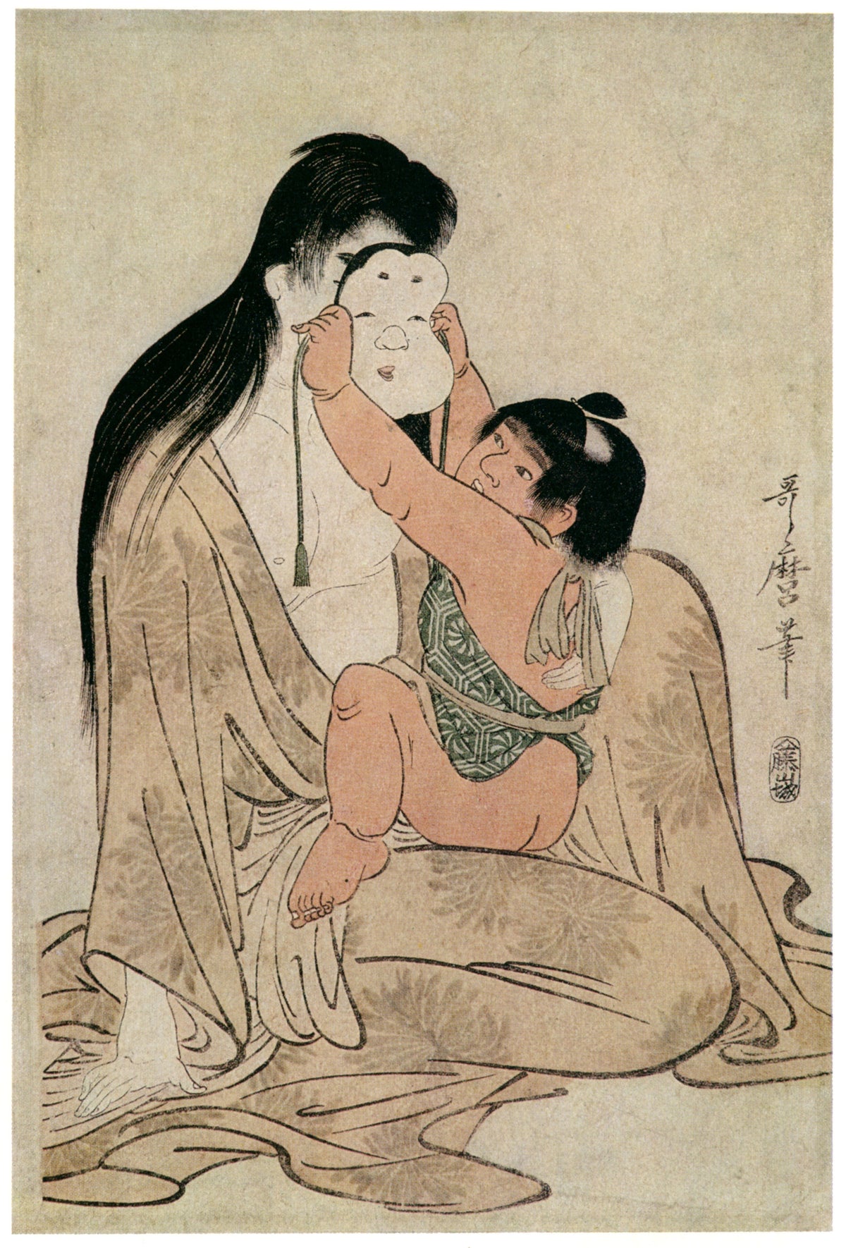 Kitagawa Utamaro — Yamauba and Kintaro | Japanese Woodblock Print (Ukiyo-e)