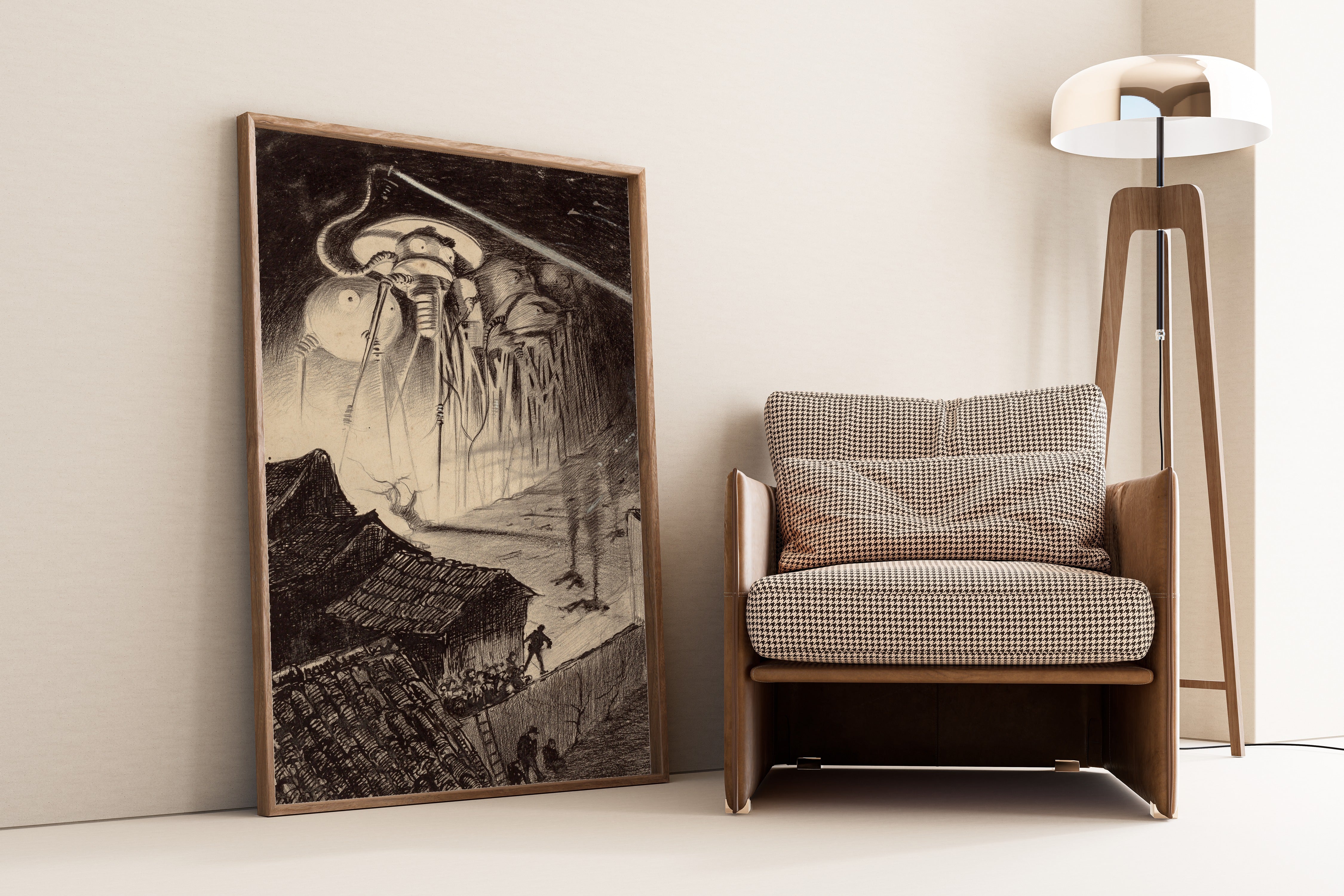 Henrique Alvim Corrêa — Martians Blast the House (1906) | Science Fiction Illustration Print