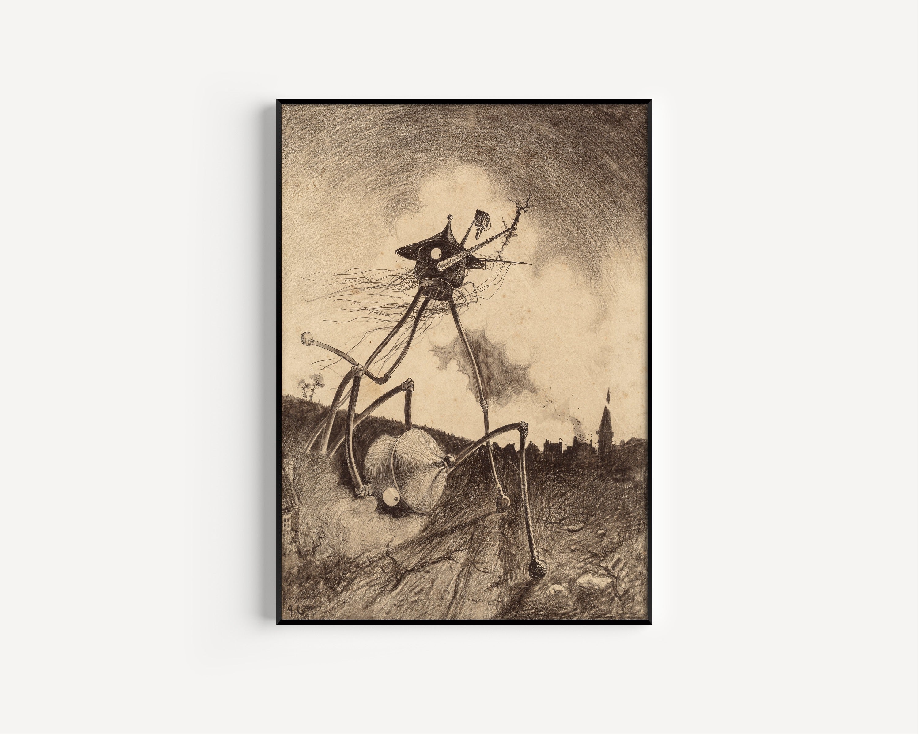 Henrique Alvim Corrêa — Martians on the Move (1906) | Science Fiction Illustration Print