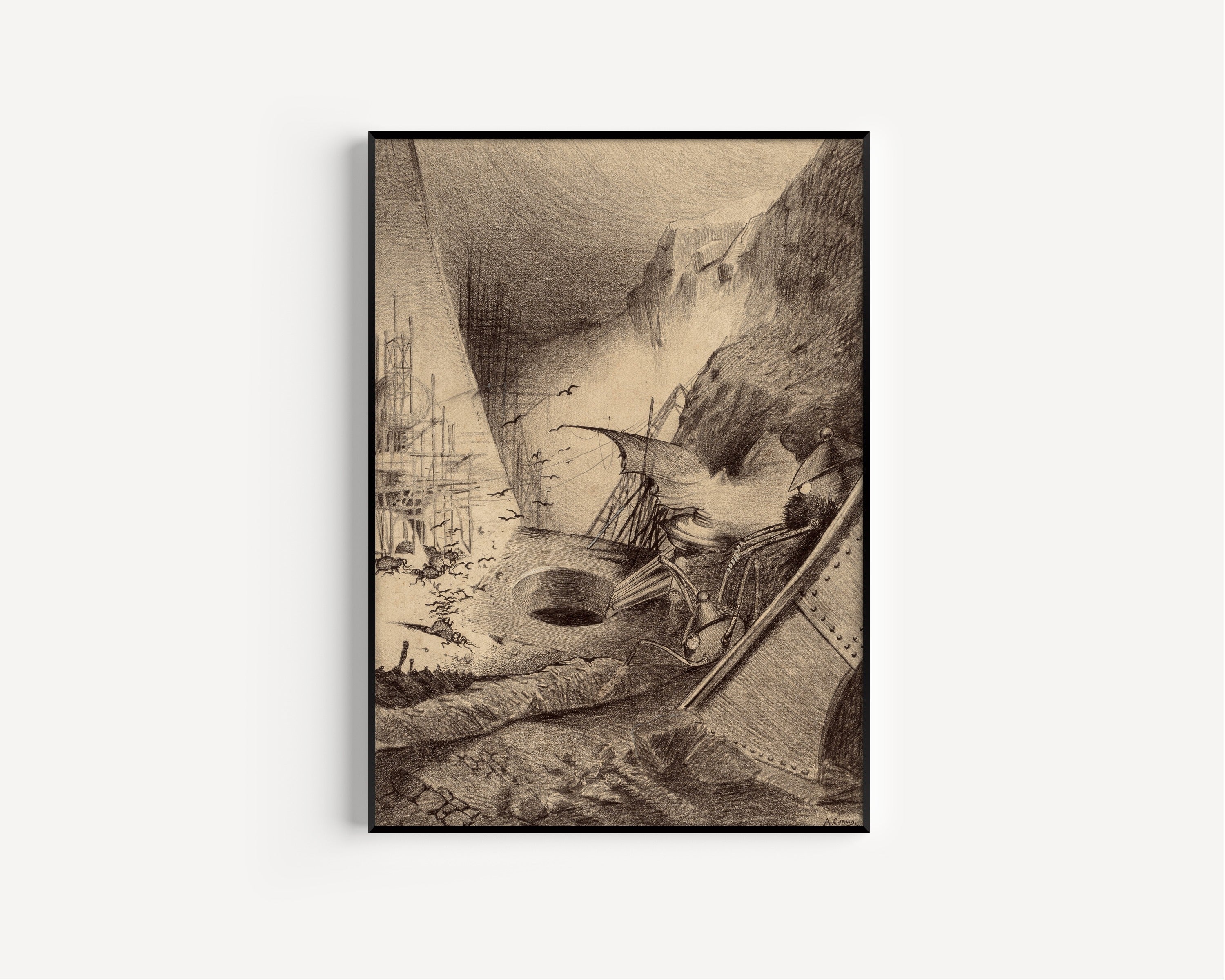 Henrique Alvim Corrêa — Dead Martians (1906) | Science Fiction Illustration Print