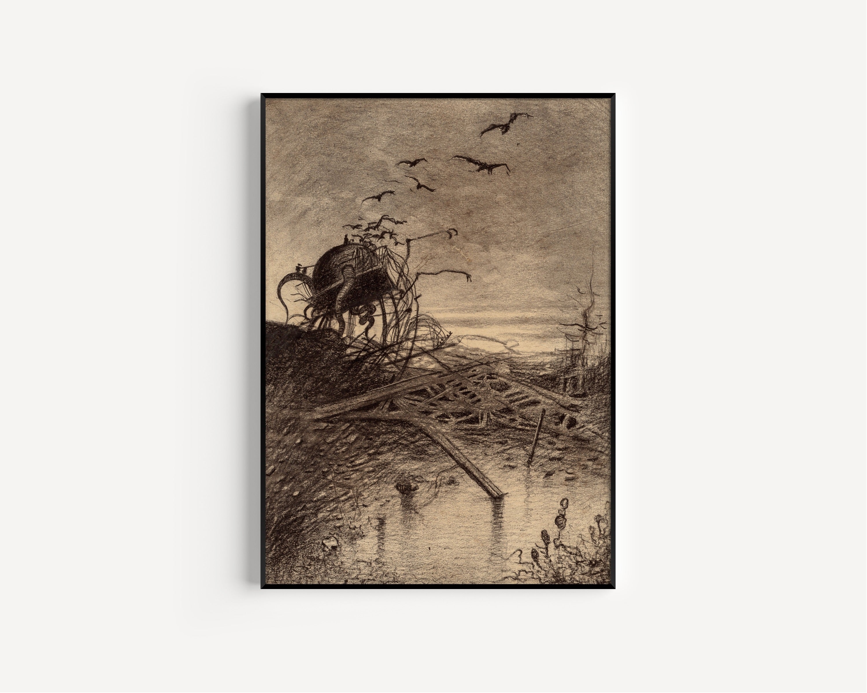 Henrique Alvim Corrêa — Wrecked Martian Handler (1906) | Science Fiction Illustration Print