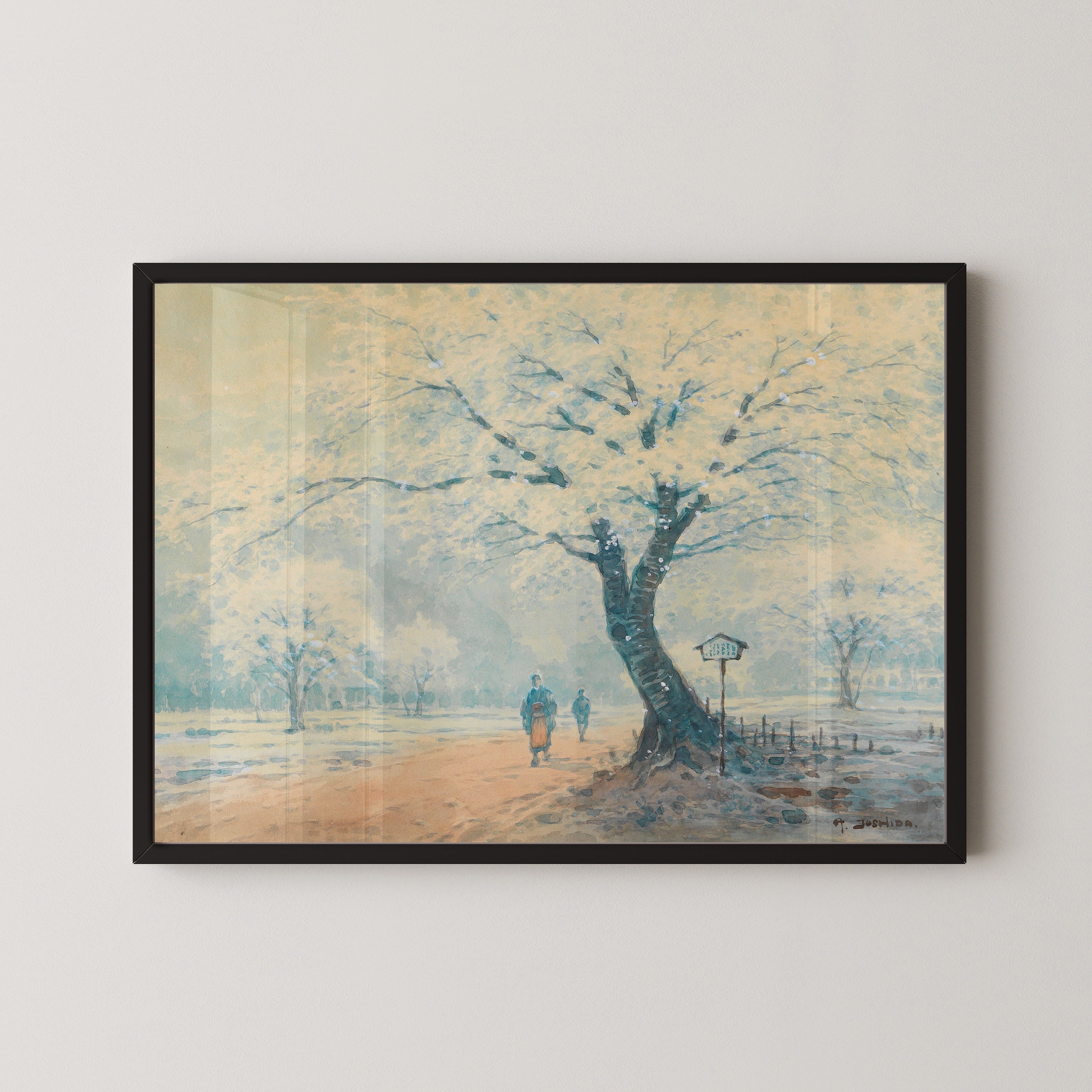 Hiroshi Yoshida — Snow Landscape | Japanese Watercolour Print