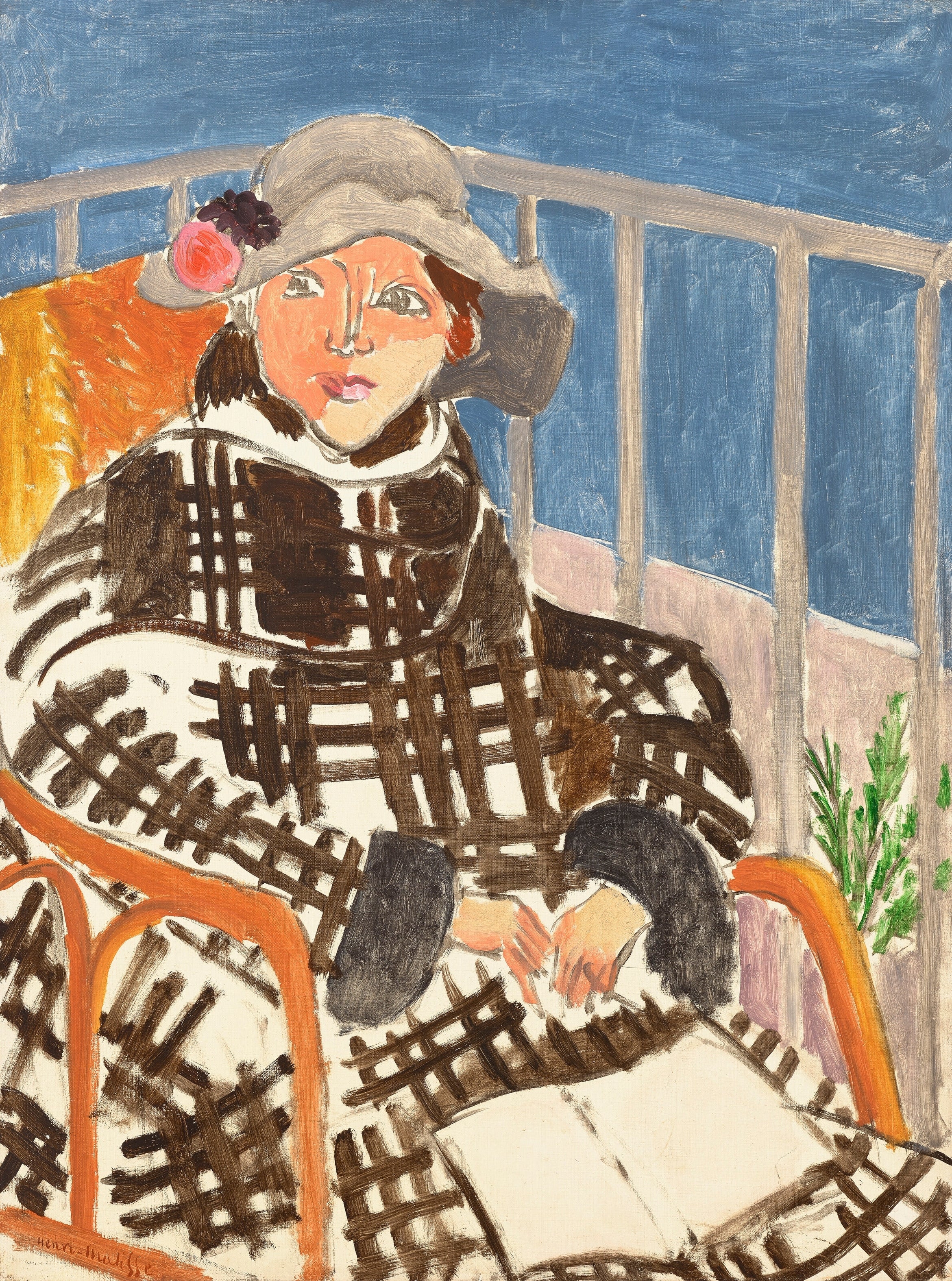 Henri Matisse — Mademoiselle Matisse in a Scottish Coat | Fine Art Print