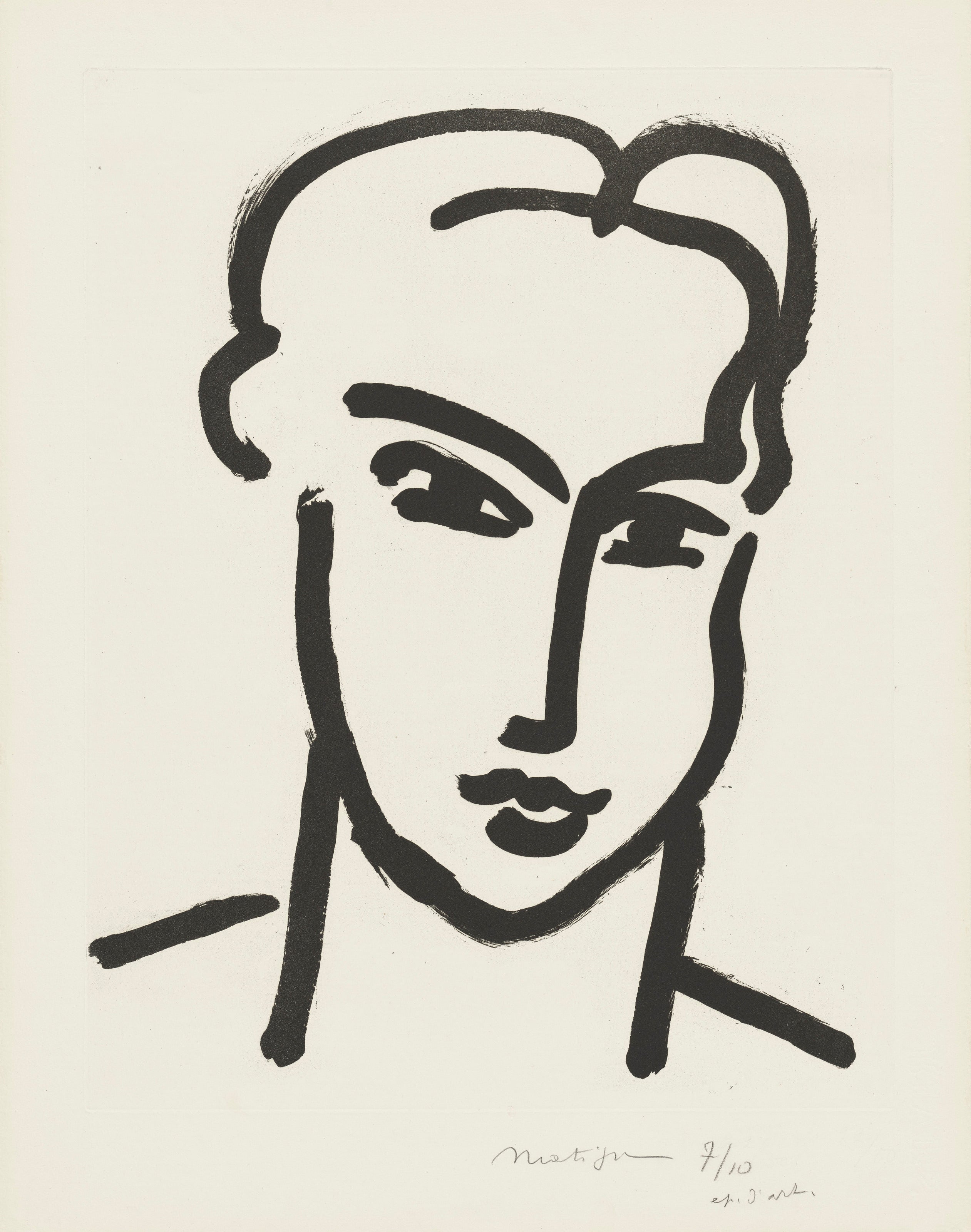 Henri Matisse — Large Head of Katia | Fine Art Print