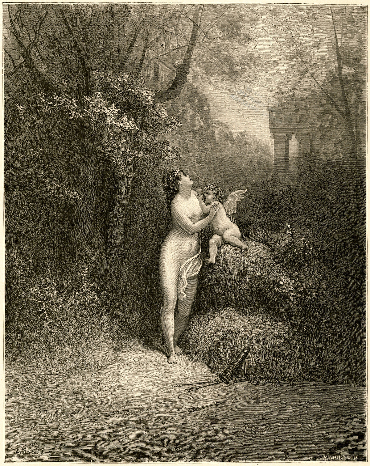 Gustave Doré — Love and Folly (L’Amour et la folie) | Engraving Print