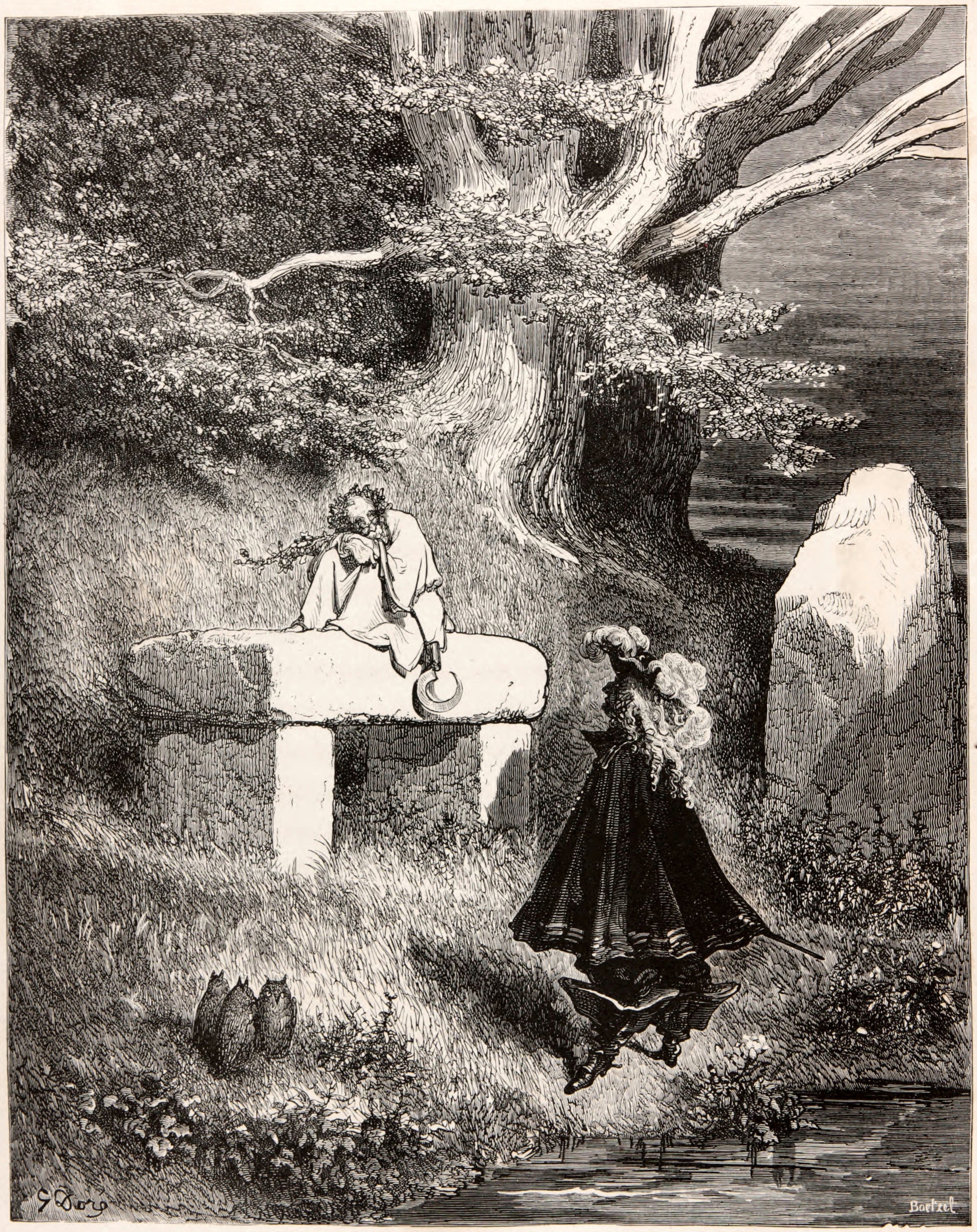 Gustave Doré — Riquet with the Tuft: The Princess Meets Riquet | Fairy Tale Illustration Print