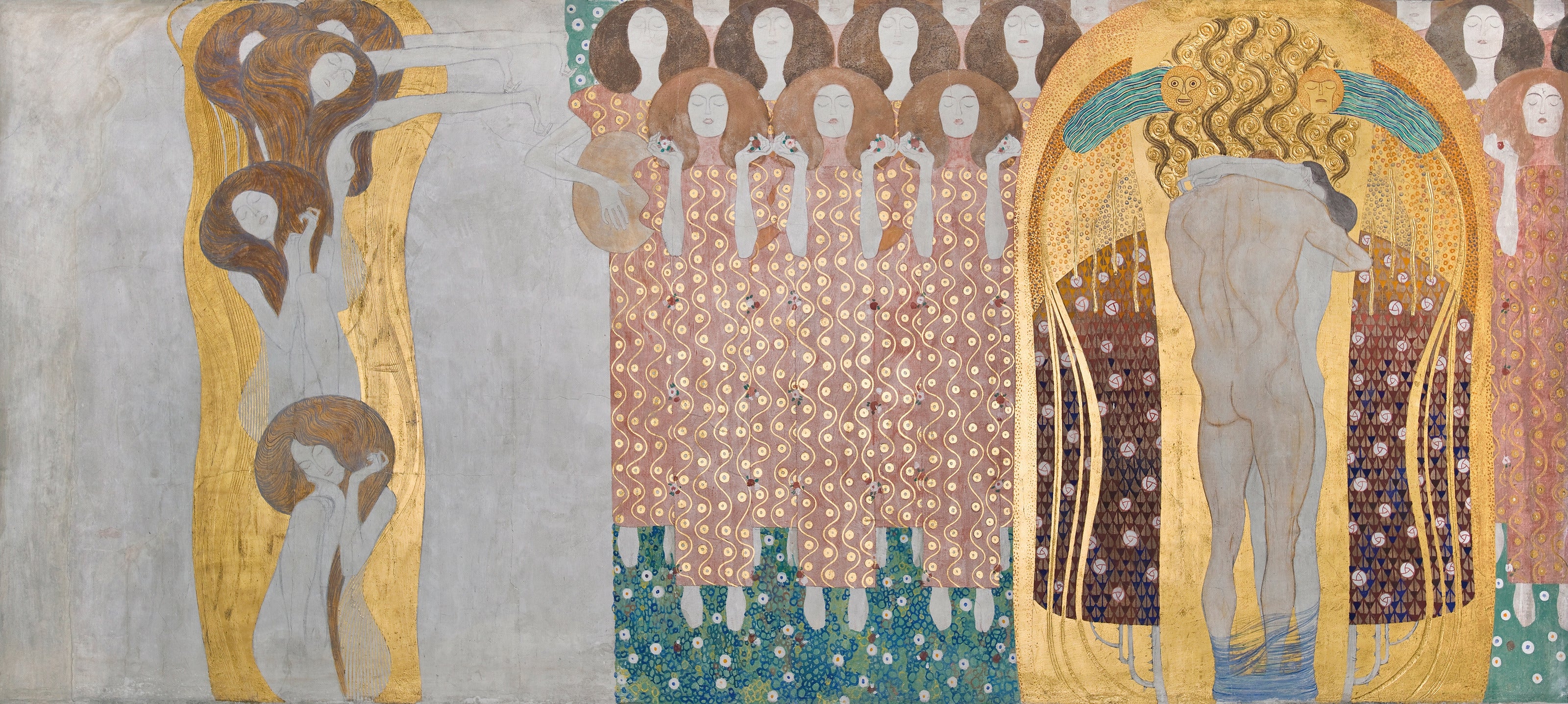 Gustav Klimt — Beethoven Frieze: The Arts, Paradise Choir and Embrace | Fine Art Print
