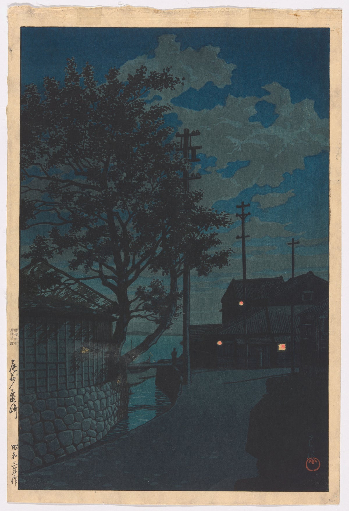 Kawase Hasui — Kamezaki, Bishu | Japanese Woodblock Print (Shin Hanga)
