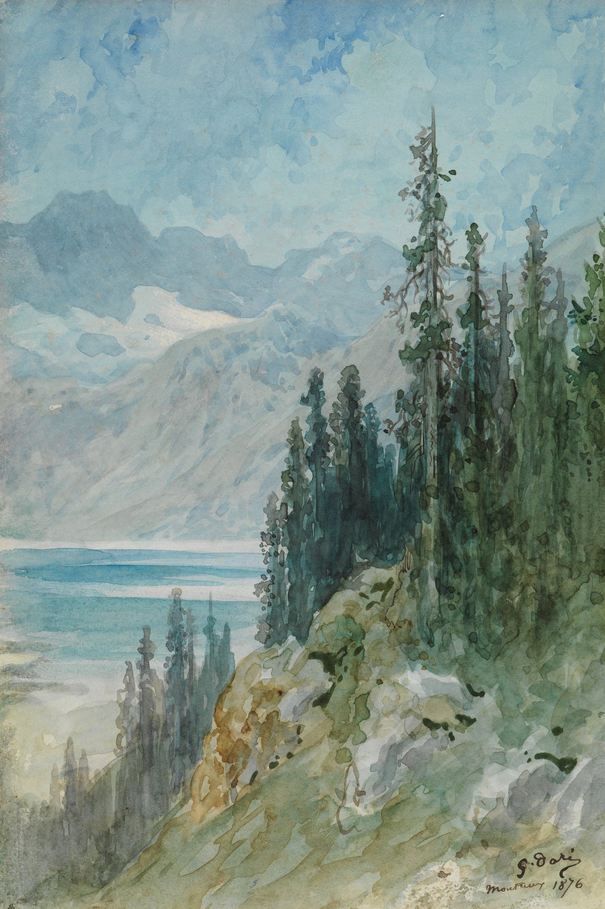 Gustave Doré — View over Lake Geneva at Montreux | Fine Art Print