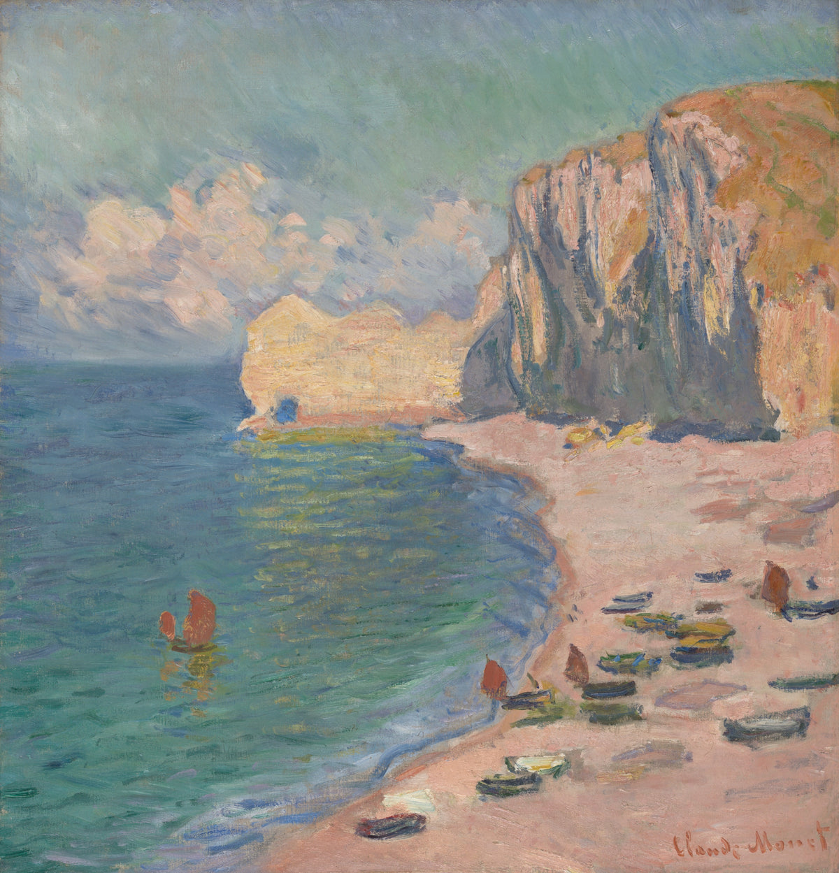 Claude Monet — Étretat, The Beach and the Falaise d'Amont | Fine Art Print