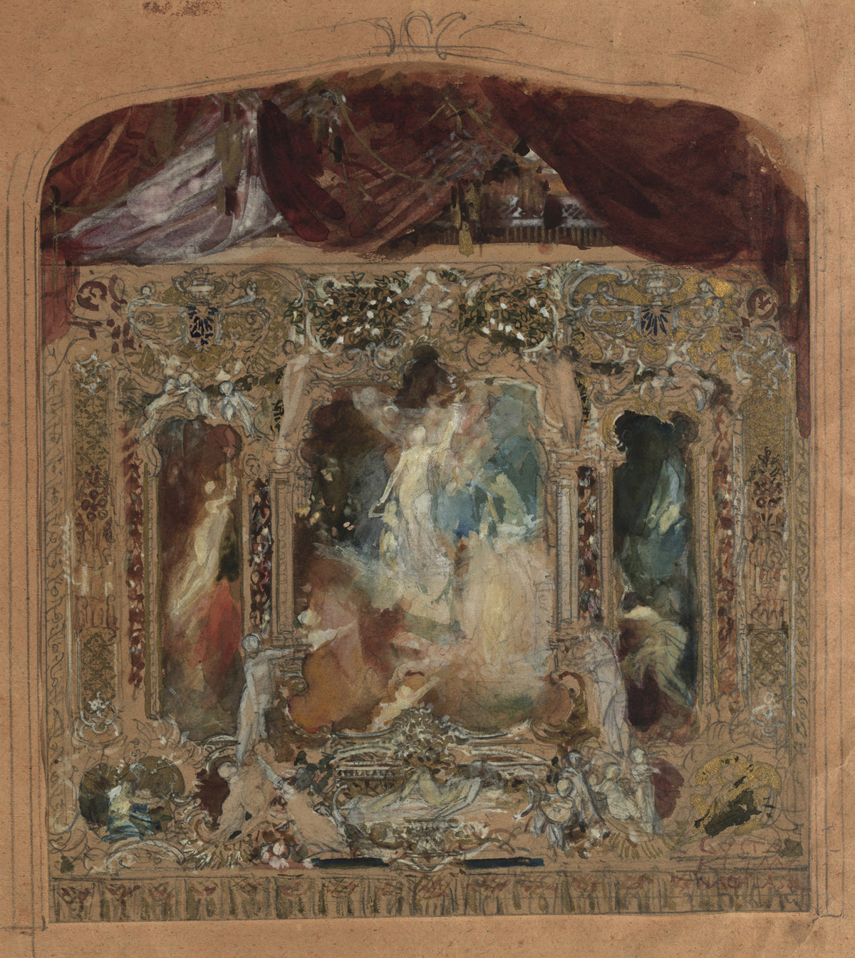 Gustav Klimt — Design for the Theatre Curtain in Reichenberg | Fine Art Print