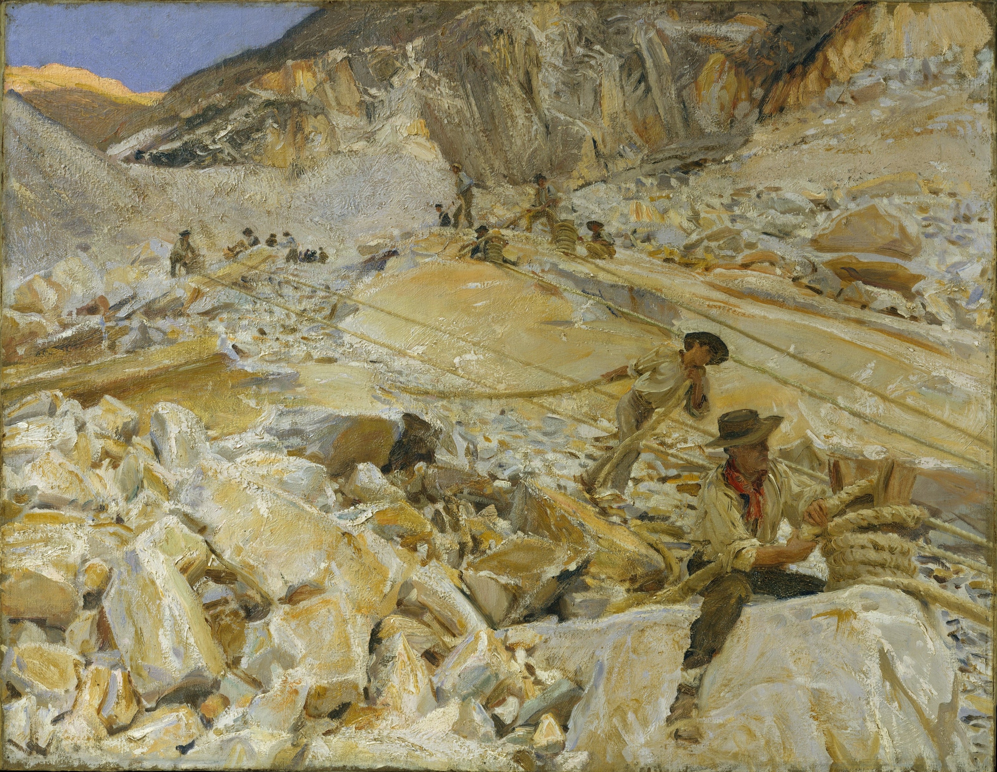 John Singer Sargent — Bringing Down Marble from the Quarries to Carrara | Fine Art Print