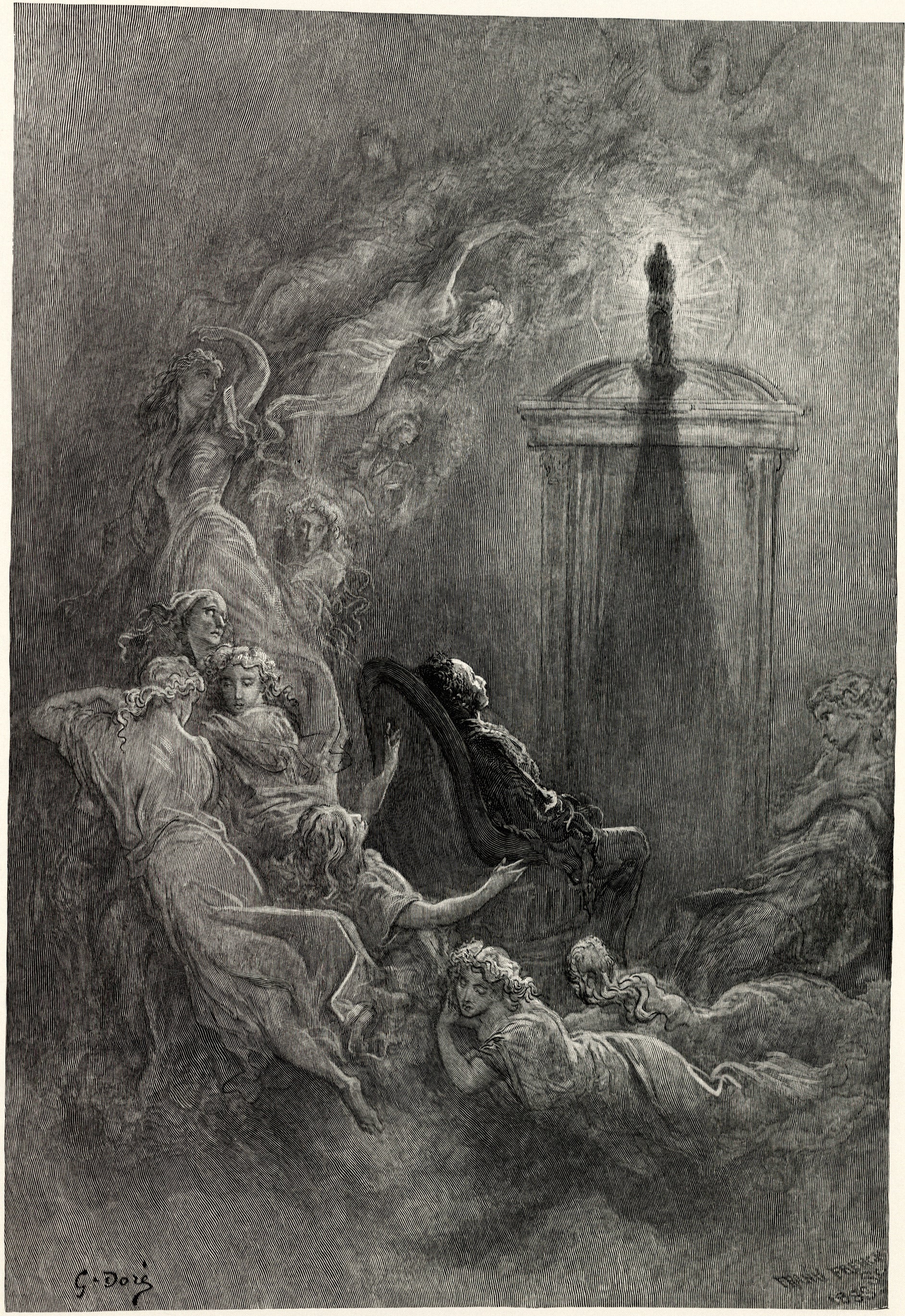 Gustave Doré — Other friends have flown before | Gothic Illustration Print