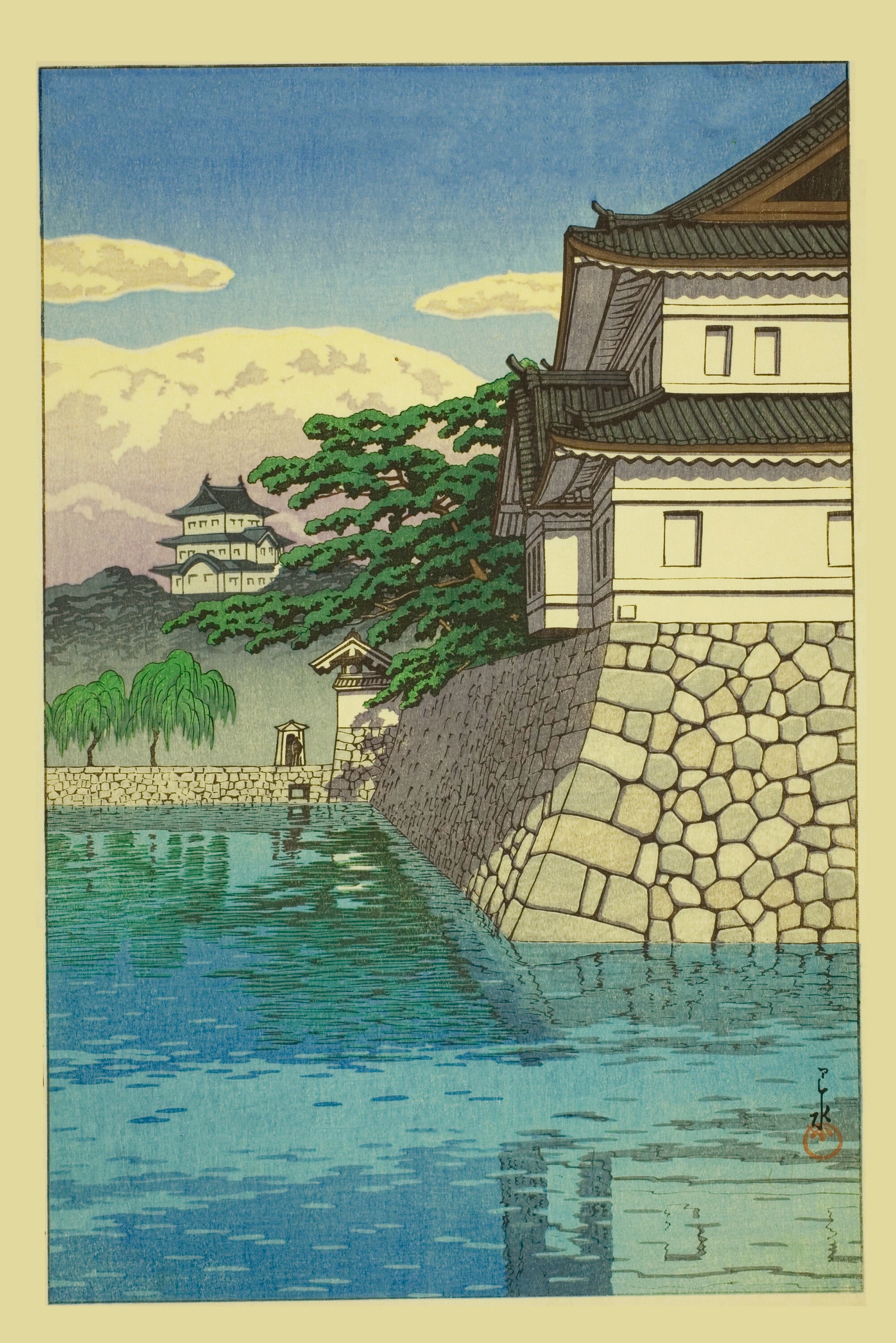 Kawase Hasui — Kikyo Gate | Japanese Woodblock Print (Shin Hanga)