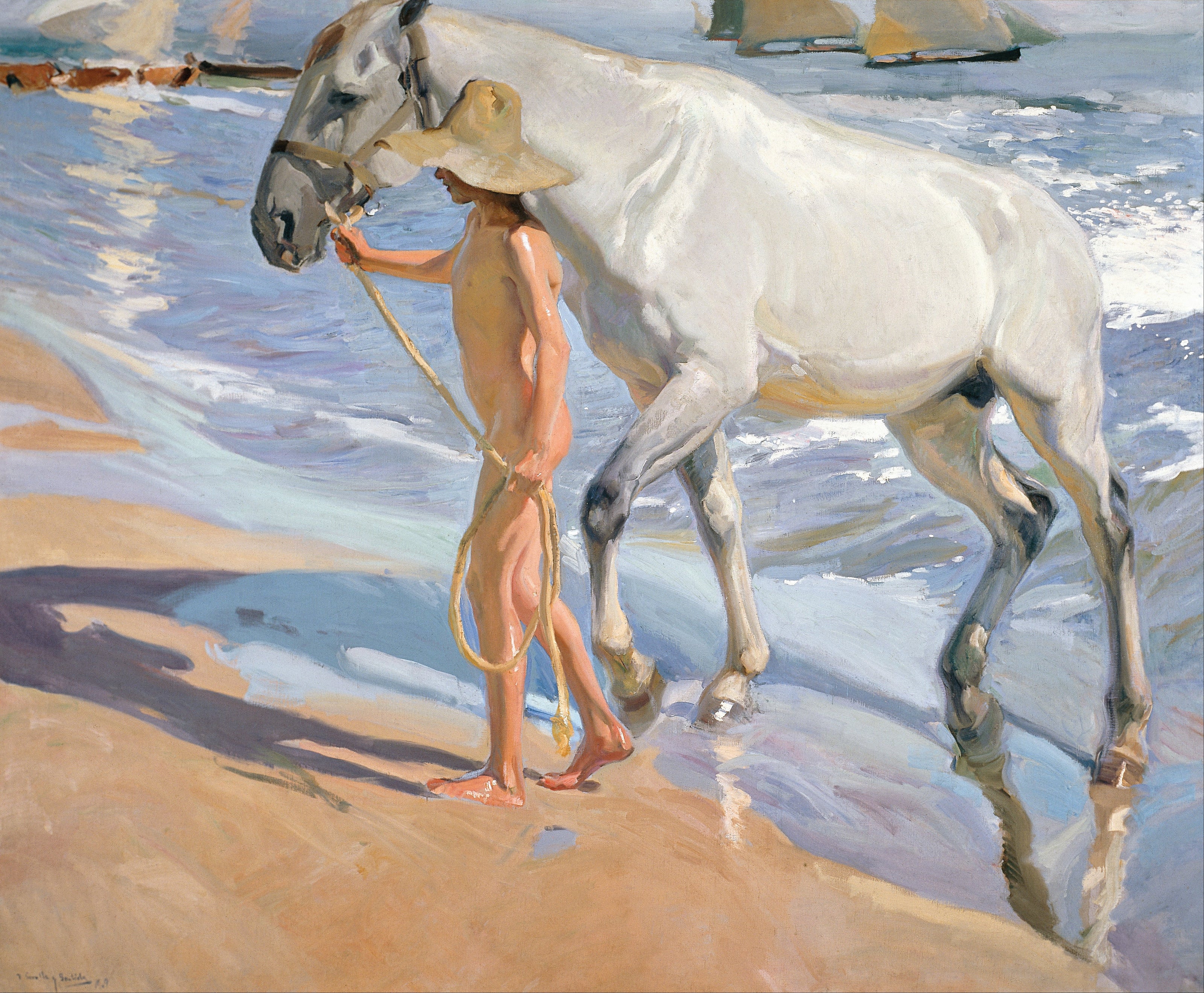 Joaquín Sorolla — The Horse's Bath | Fine Art Print