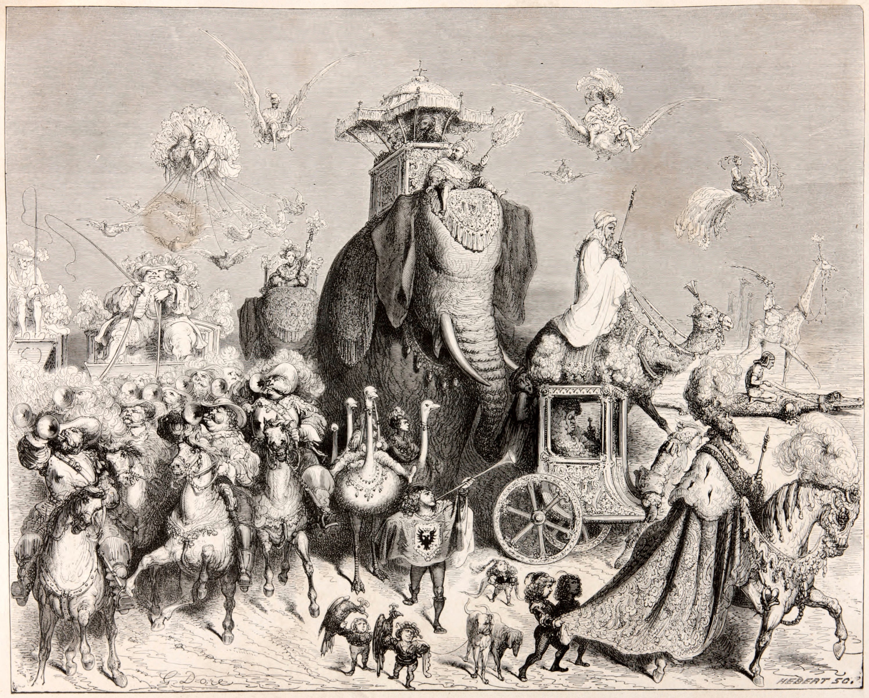 Gustave Doré — Donkey Skin: The Wedding Procession | Fairy Tale Illustration Print