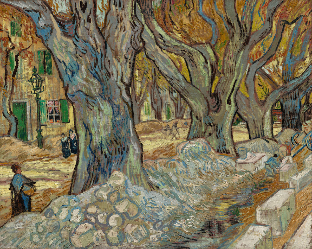 Vincent van Gogh — The Large Plane Trees (Road Menders at Saint-Rémy) | Fine Art Print