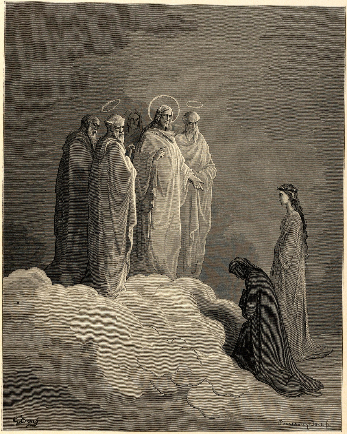 Gustave Doré — Paradiso, Canto XXVI: Peter, James and John | Dante Illustration Print