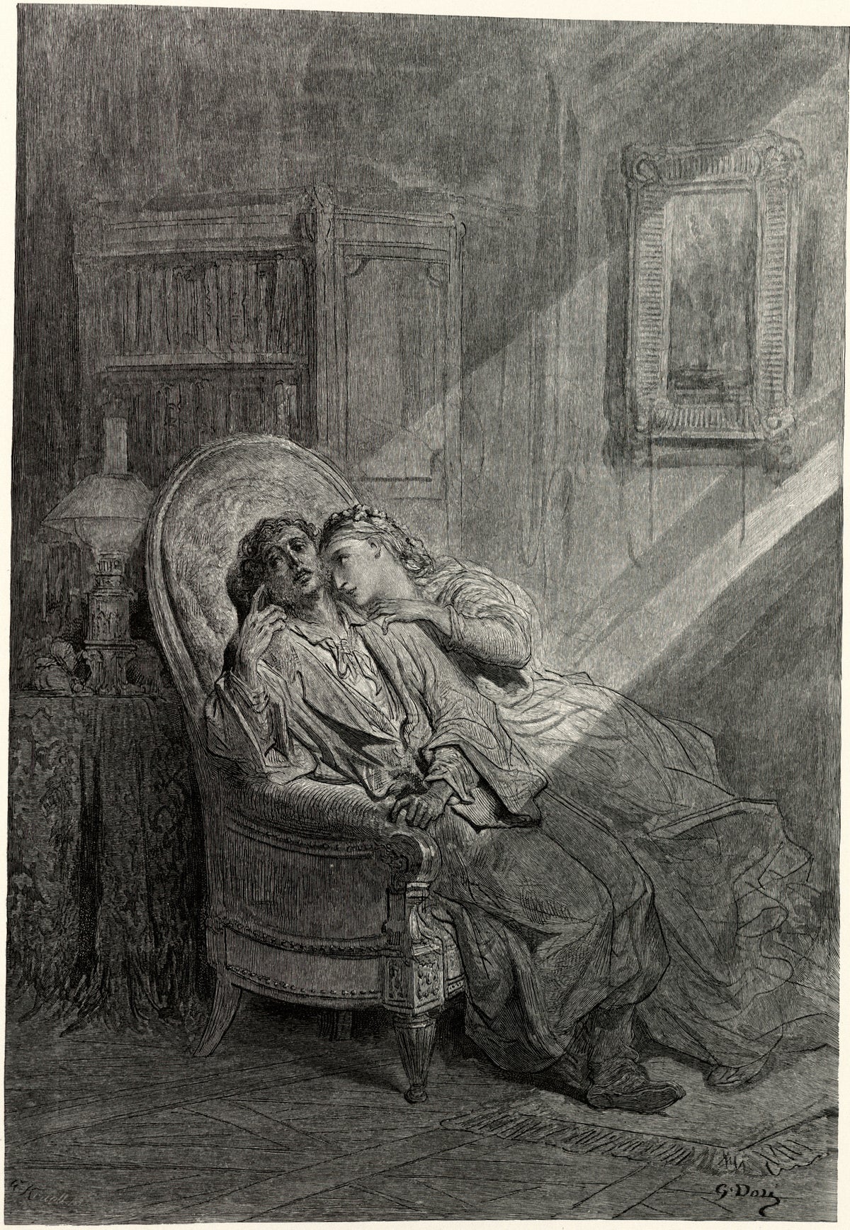 Gustave Doré — She shall press, ah, nevermore! | Gothic Illustration Print