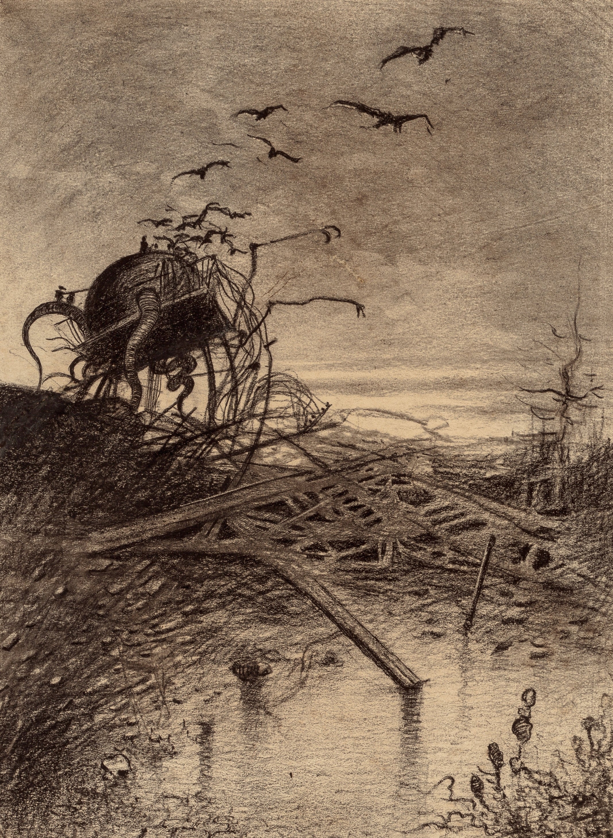 Henrique Alvim Corrêa — Wrecked Martian Handler (1906) | Science Fiction Illustration Print